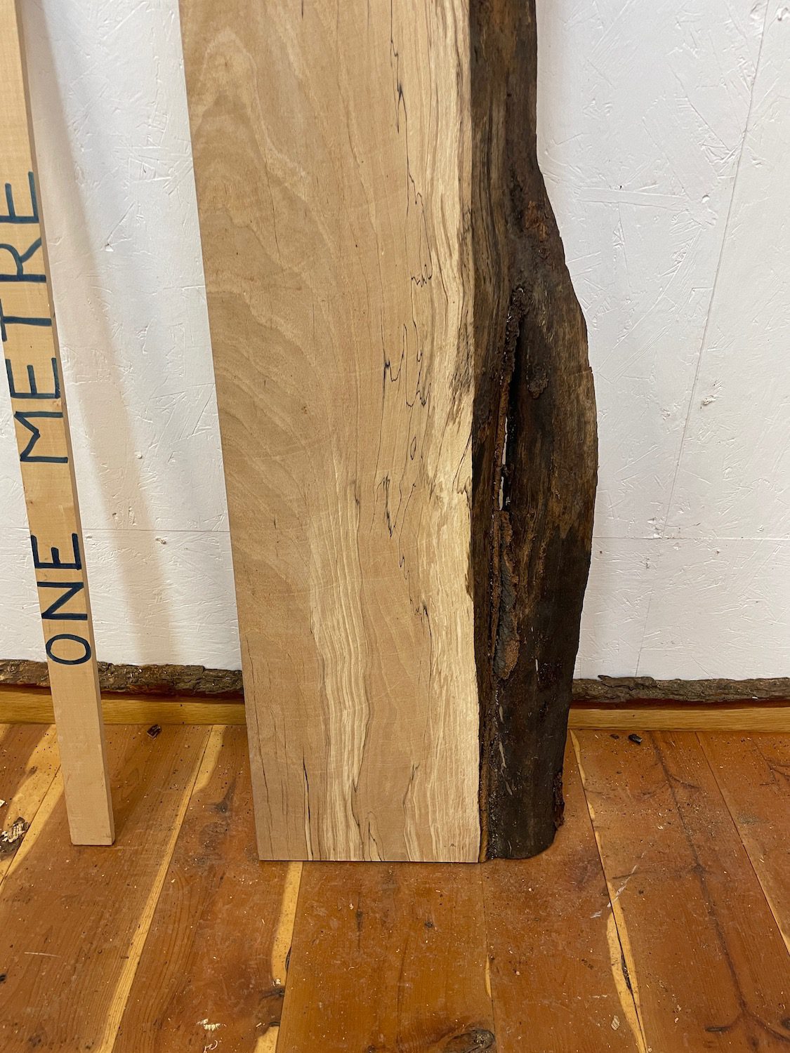 SPALTED BEECH Single Waney Natural Edge Milled Finish Hardwood Board 1658-3 Thickness 6cm Kiln Dried Seasoned Live Edge Shelves Mantels - Image 6