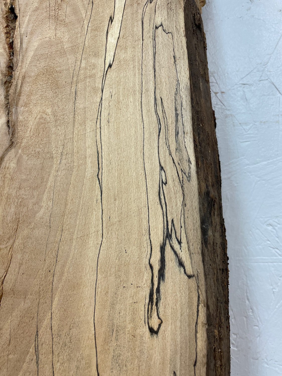 SPALTED BEECH Single Waney Natural Edge Milled Finish Hardwood Board 1658-3 Thickness 6cm Kiln Dried Seasoned Live Edge Shelves Mantels - Image 9