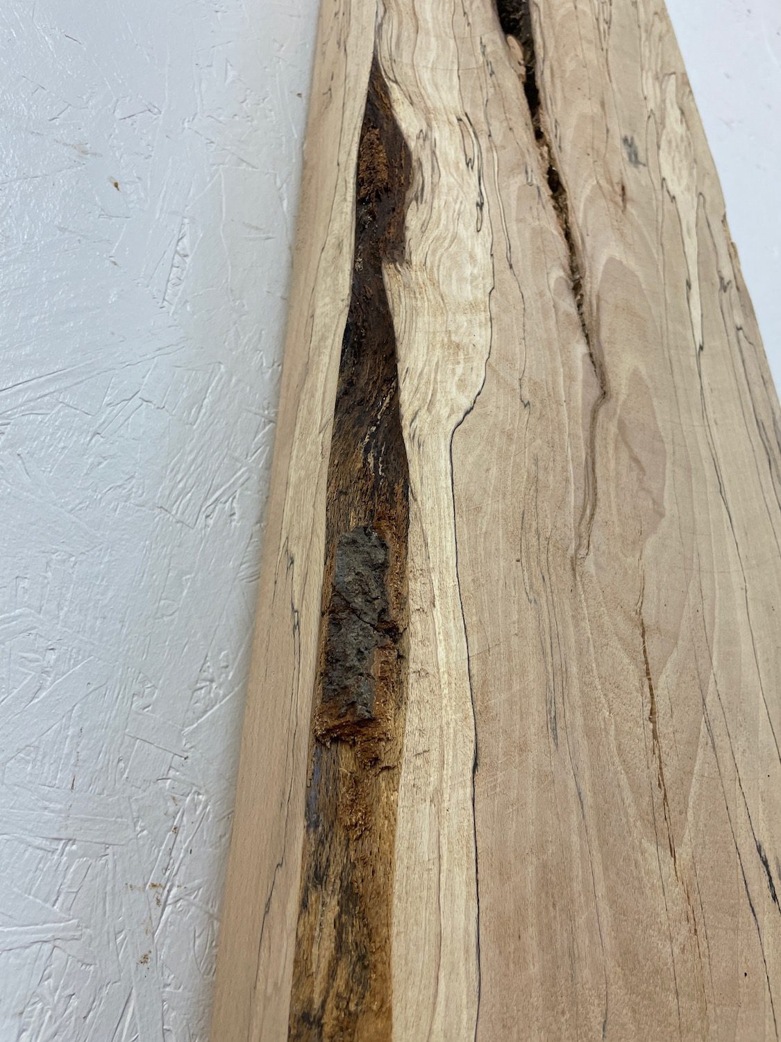 SPALTED BEECH Single Waney Natural Edge Milled Finish Hardwood Board 1658-3 Thickness 6cm Kiln Dried Seasoned Live Edge Shelves Mantels - Image 10