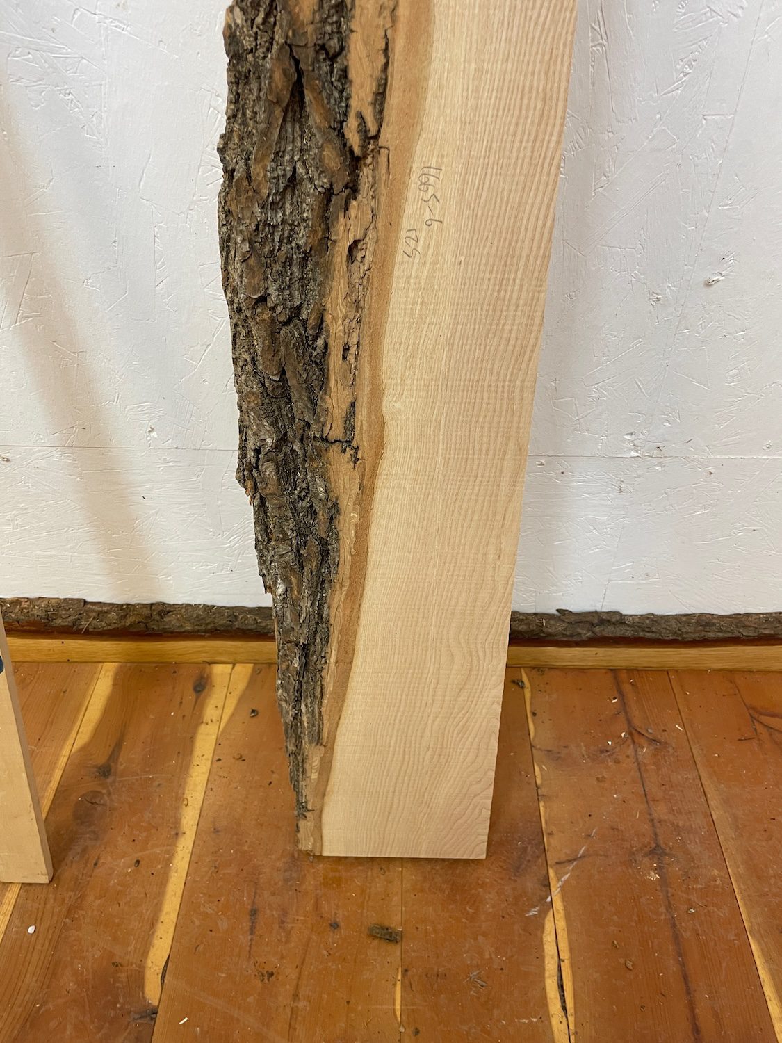 ASH Single Waney Edge Slab Planed Finish Hardwood Board 1665-6L Thickness 6.5cm Kiln Dried Seasoned Live Edge Wildwood Shelves Mantels - Image 5