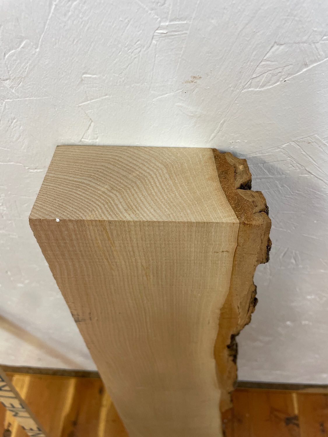 ASH Single Waney Edge Slab Planed Finish Hardwood Board 1665-6L Thickness 6.5cm Kiln Dried Seasoned Live Edge Wildwood Shelves Mantels - Image 10