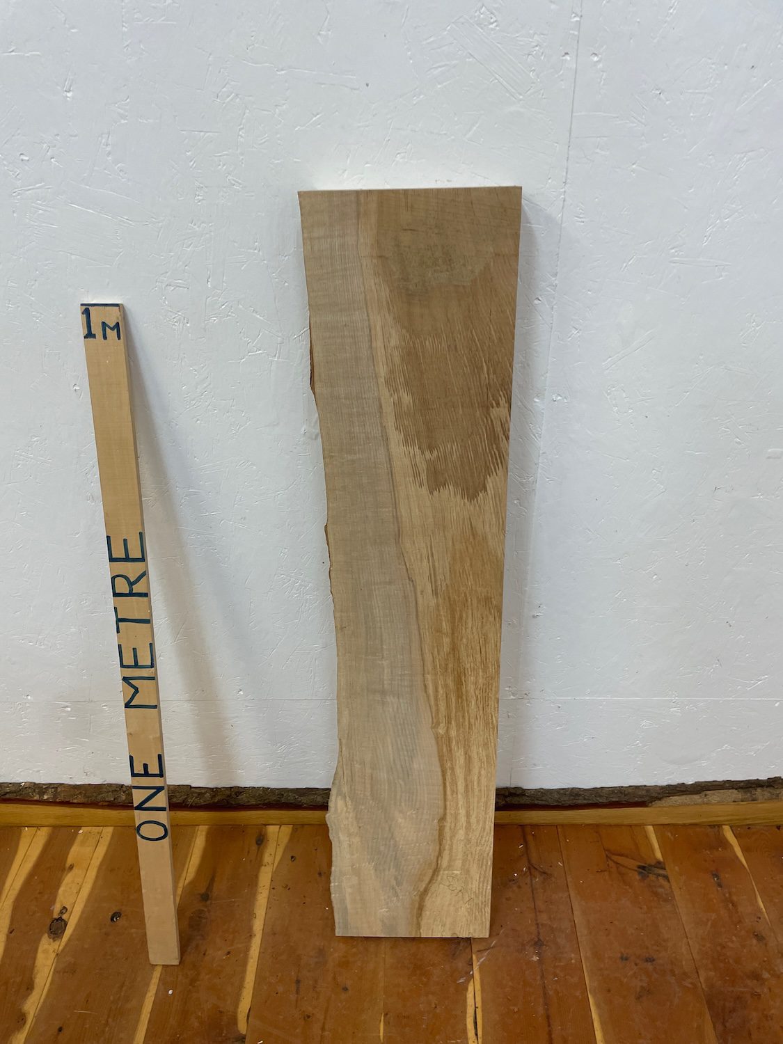 RIPPLED ASH Single Waney Edge Slab Planed Finish Hardwood Board 1666A-9R Thickness 6.5cm Kiln Dried Seasoned Live Edge Wildwood Shelves Mantels - Image 9