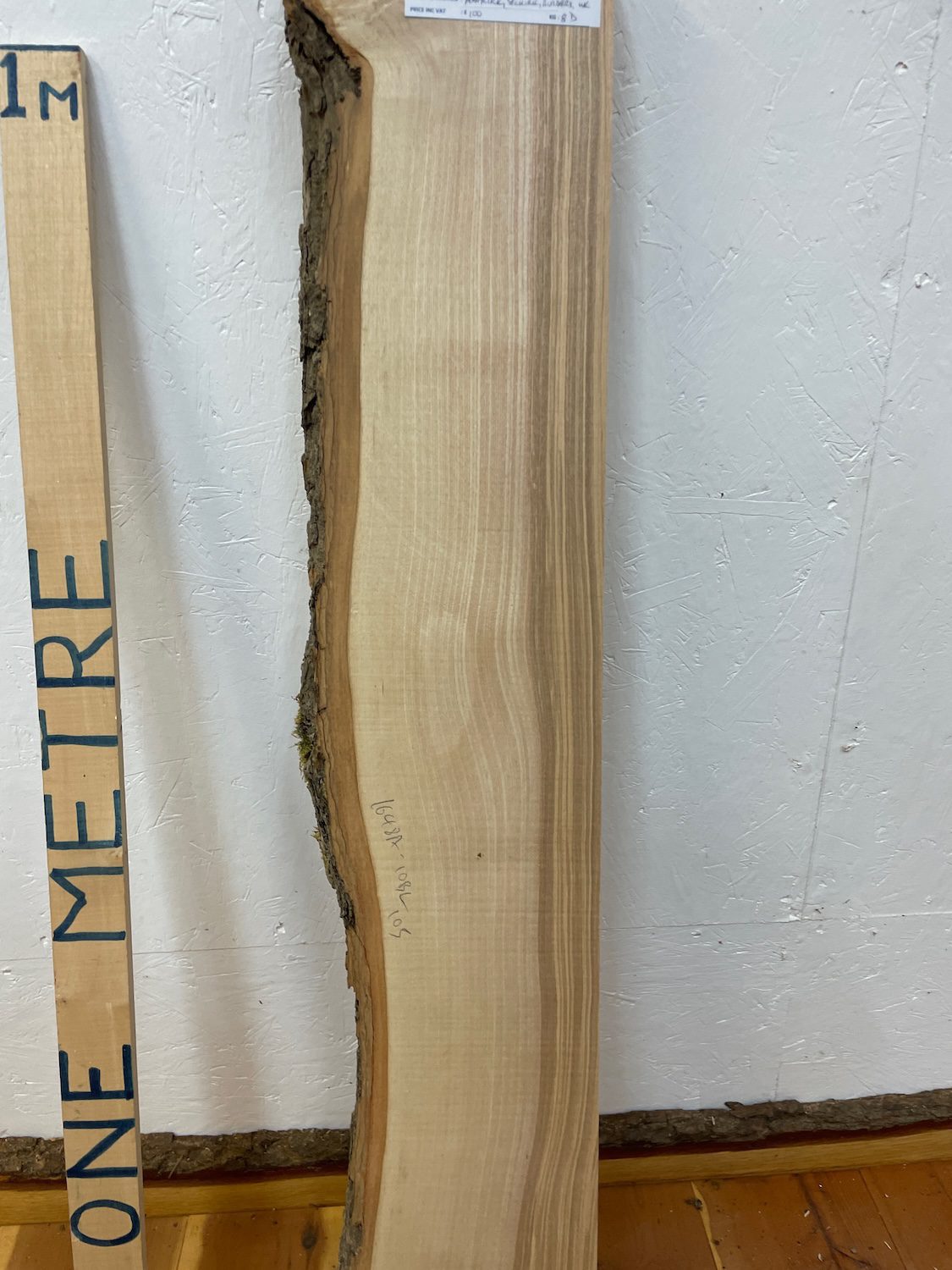 ASH Single Waney Edge Slab Planed Finish Hardwood Board 1648A-10BL Thickness 7cm Kiln Dried Seasoned Live Edge Wildwood Shelves Mantels - Image 4