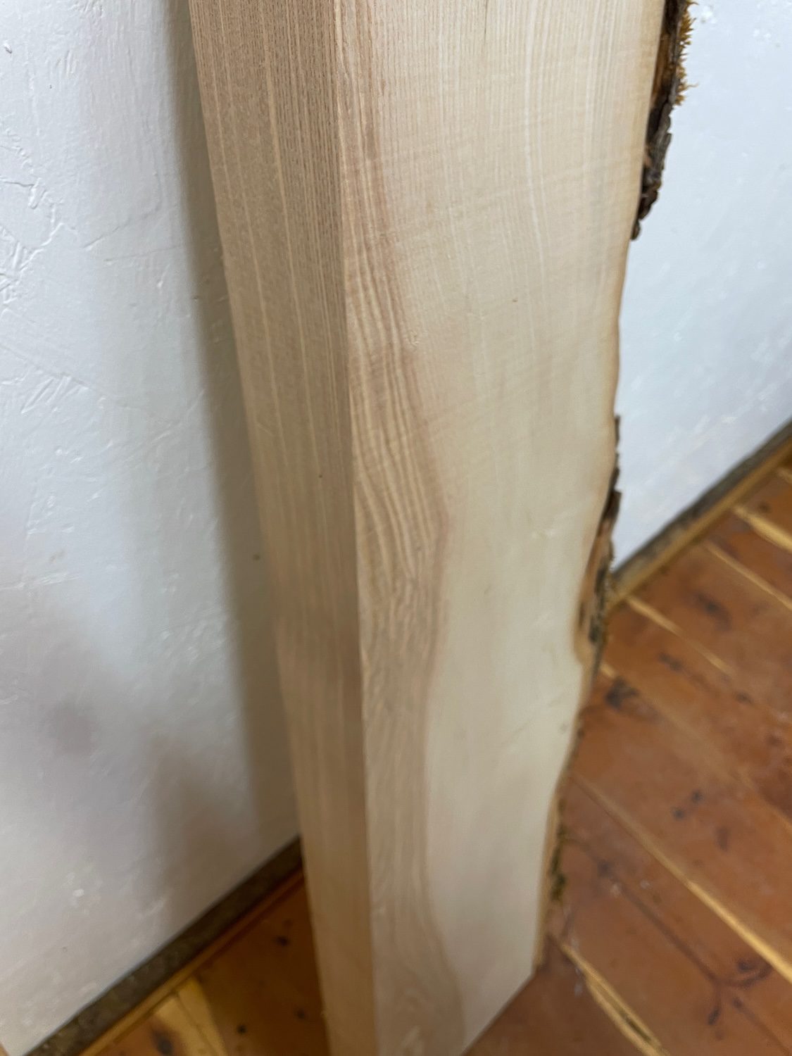 ASH Single Waney Edge Slab Planed Finish Hardwood Board 1656-6 Thickness 6.5cm Kiln Dried Seasoned Live Edge Wildwood Shelves Mantels - Image 5