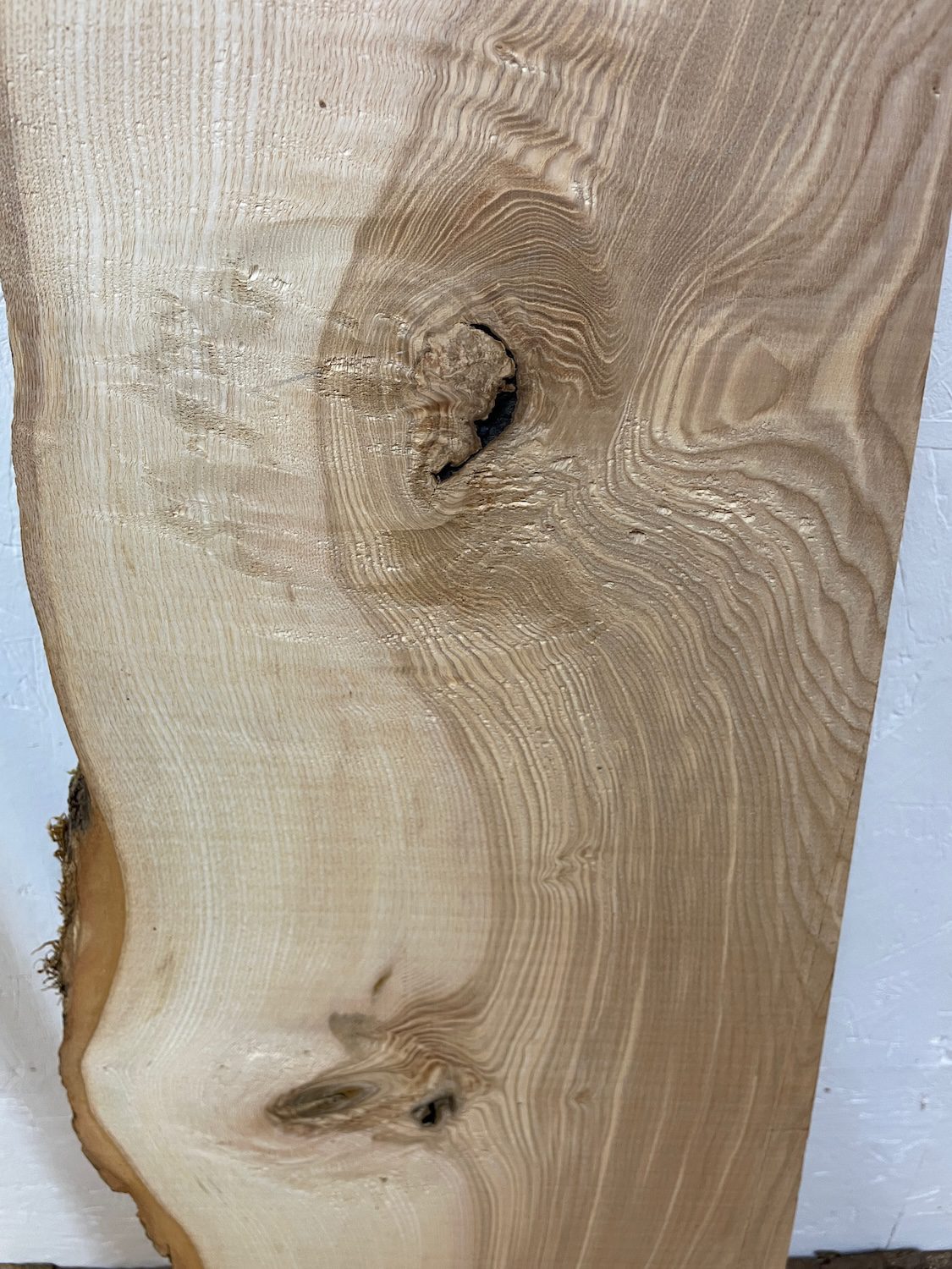 ASH Single Waney Edge Slab Planed Finish Hardwood Board 1656-6 Thickness 6.5cm Kiln Dried Seasoned Live Edge Wildwood Shelves Mantels - Image 8