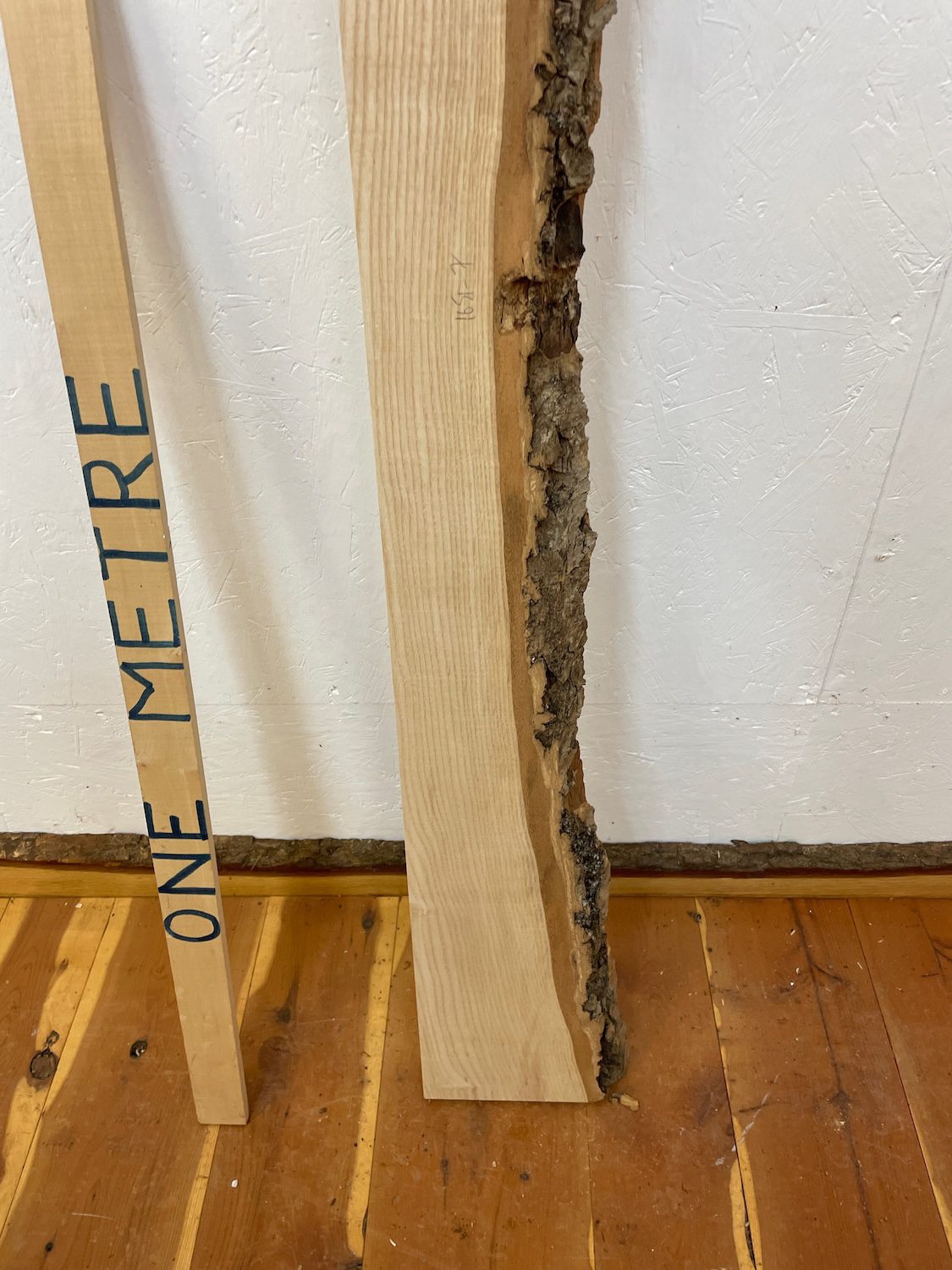 ASH Single Waney Edge Slab Planed Finish Hardwood Board 1651-7 Thickness 4.5cm Kiln Dried Seasoned Live Edge Wildwood Shelves Mantels - Image 5
