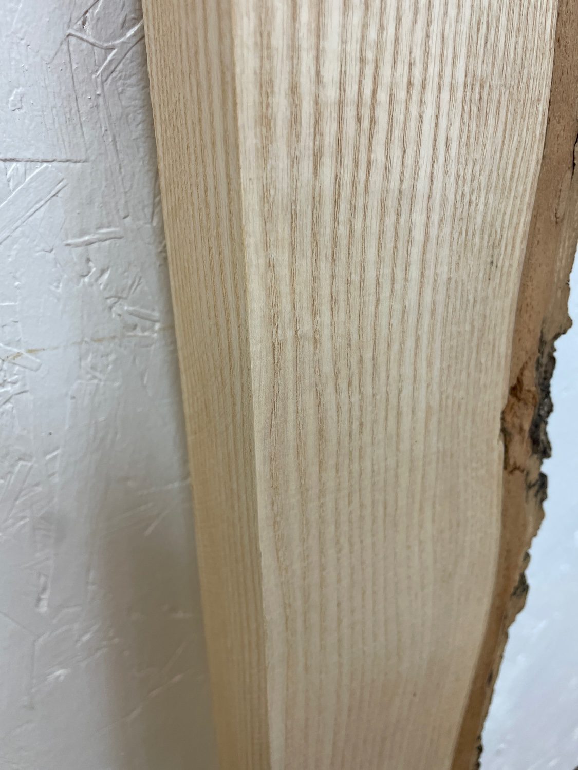ASH Single Waney Edge Slab Planed Finish Hardwood Board 1651-7 Thickness 4.5cm Kiln Dried Seasoned Live Edge Wildwood Shelves Mantels - Image 7