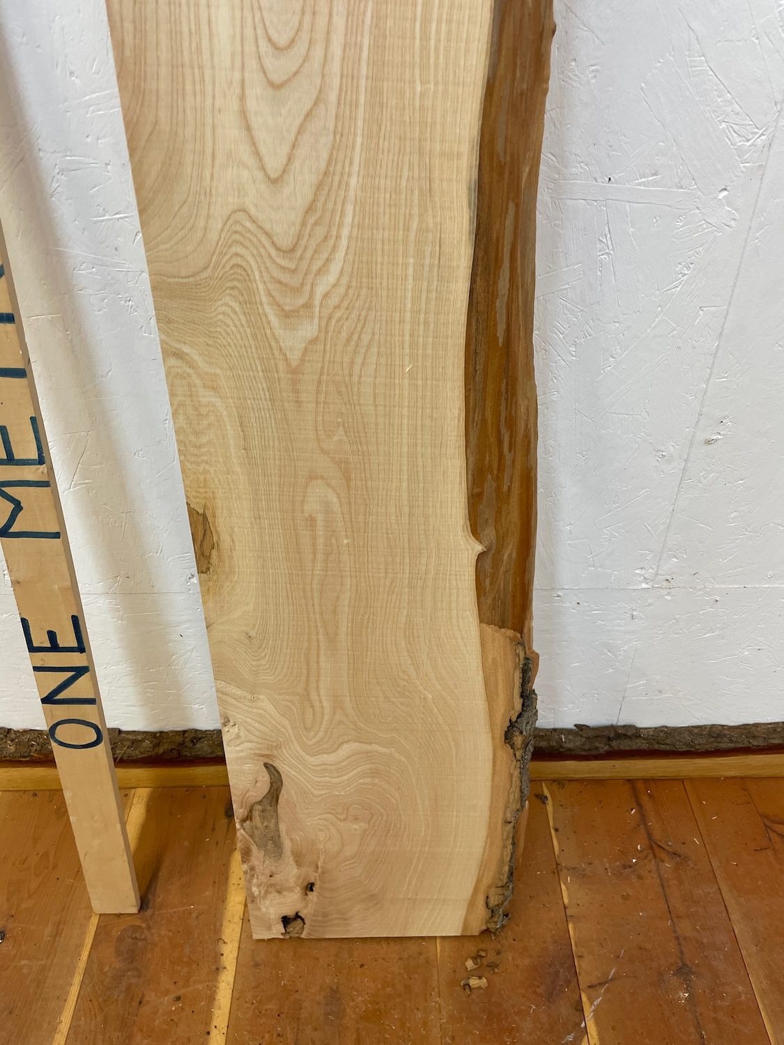 ASH Single Waney Edge Slab Planed Finish Hardwood Board 1648A-1 Thickness 4cm Kiln Dried Seasoned Live Edge Wildwood Shelves Mantels - Image 5