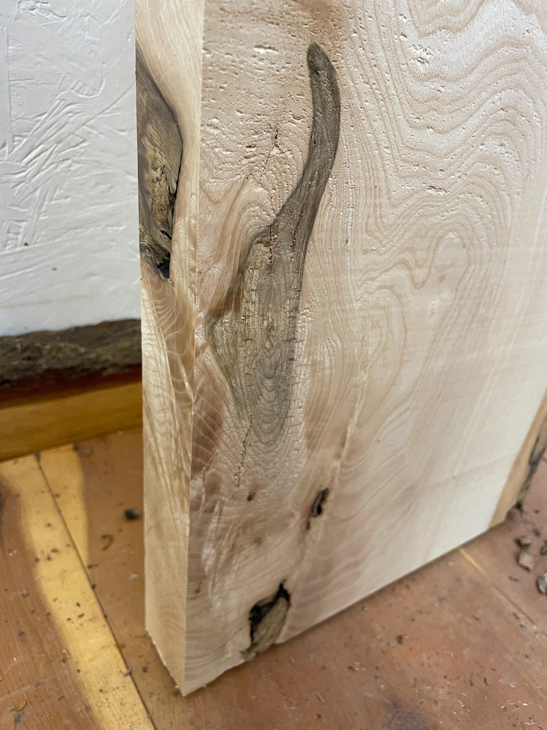 ASH Single Waney Edge Slab Planed Finish Hardwood Board 1648A-1 Thickness 4cm Kiln Dried Seasoned Live Edge Wildwood Shelves Mantels - Image 7