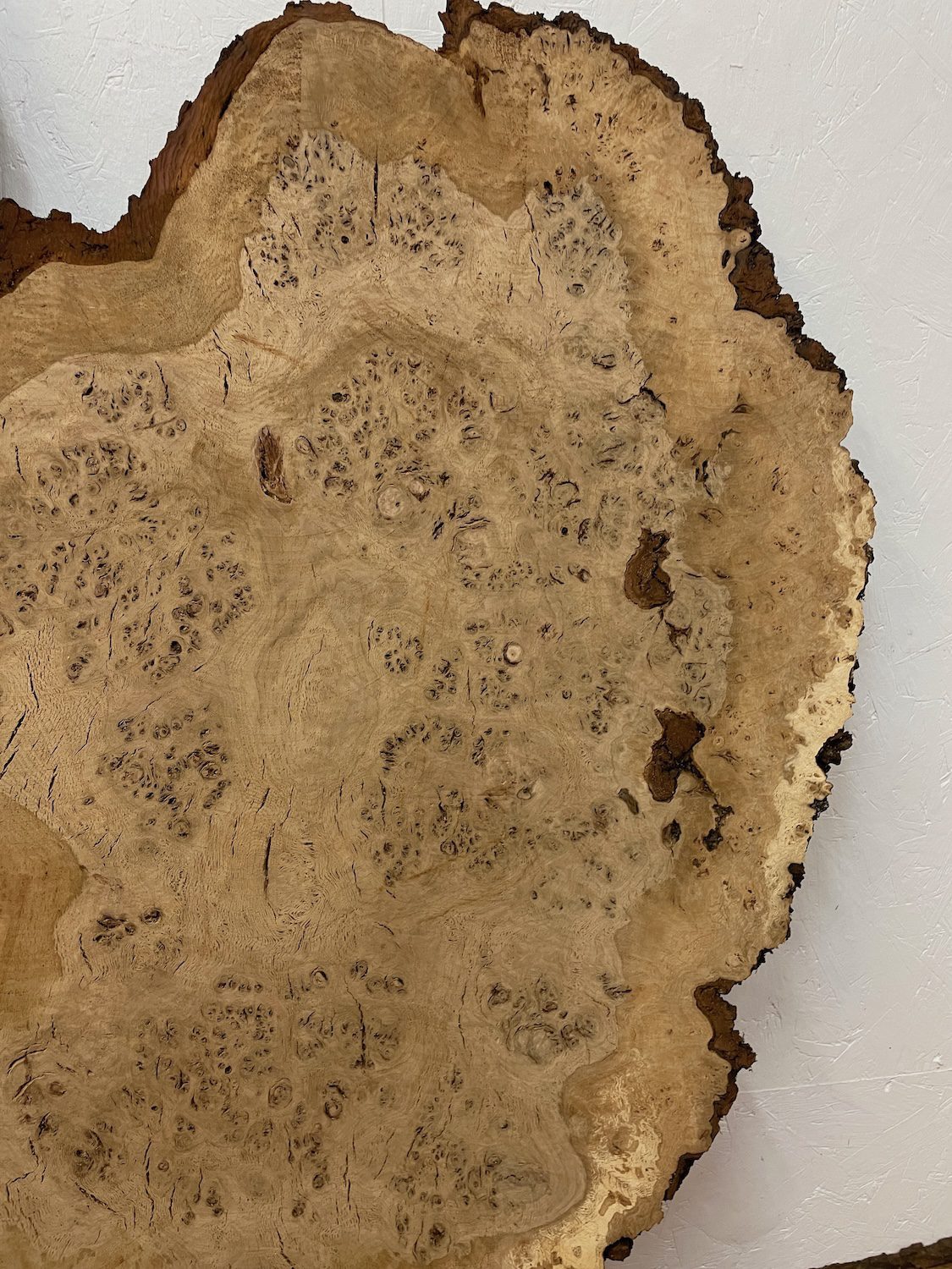 RIPPLE FIGURED BURR OAK Natural Waney Edge Slab Milled Finish Hardwood Board 1468A-2 Thickness 5cm Kiln Dried Seasoned Live Edge Coffee Tabletops Desks Wildwood Wallart - Image 7