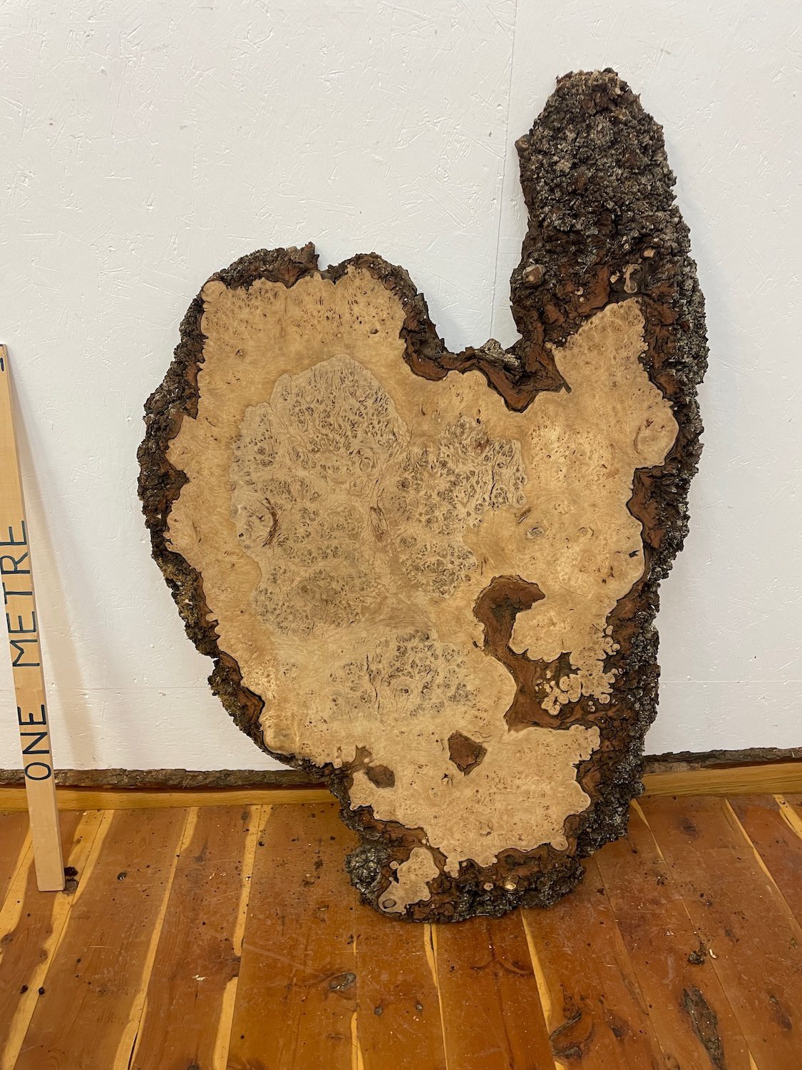 RIPPLE FIGURED BURR OAK Natural Waney Edge Slab Milled Finish Hardwood Board 1468A-2 Thickness 5cm Kiln Dried Seasoned Live Edge Coffee Tabletops Desks Wildwood Wallart - Image 14