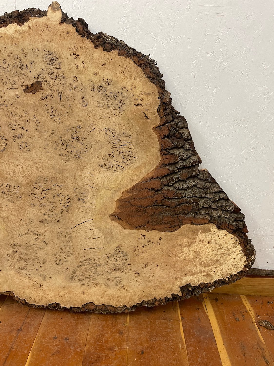 RIPPLE FIGURED BURR OAK Natural Waney Edge Slab Milled Finish Hardwood Board 1468A-3 Thickness 5cm Kiln Dried Seasoned Live Edge Coffee Tabletops Desks Wildwood Wallart - Image 6