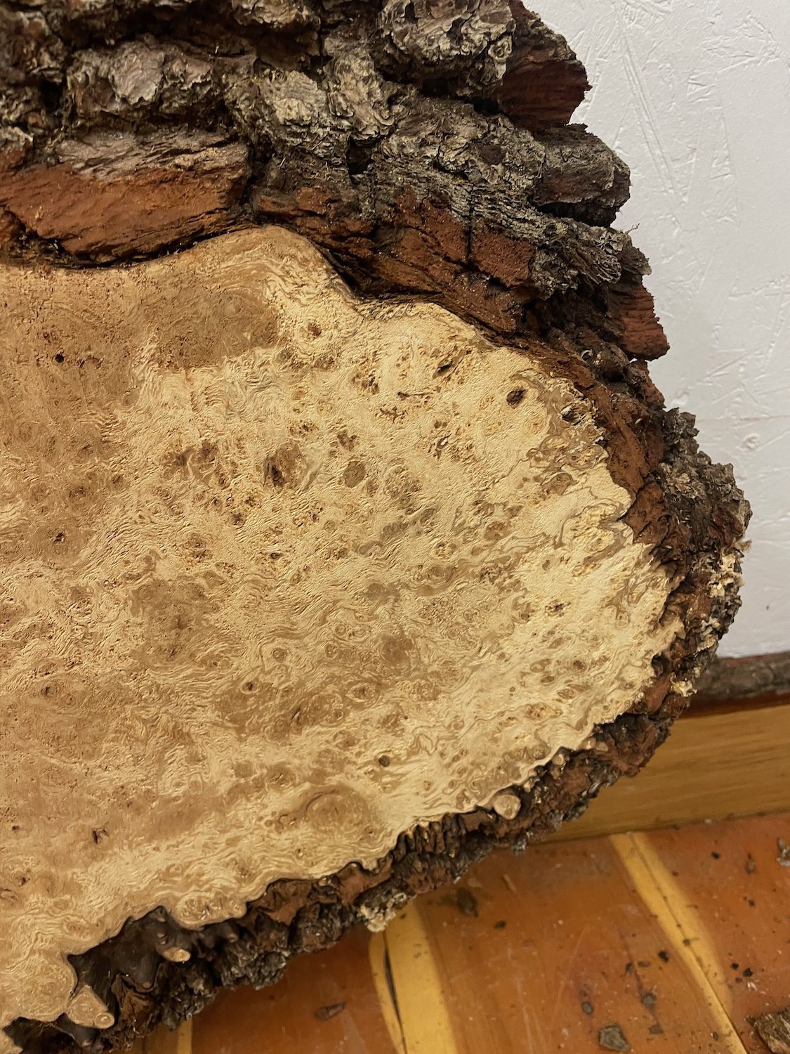 RIPPLE FIGURED BURR OAK Natural Waney Edge Slab Milled Finish Hardwood Board 1468A-3 Thickness 5cm Kiln Dried Seasoned Live Edge Coffee Tabletops Desks Wildwood Wallart - Image 7