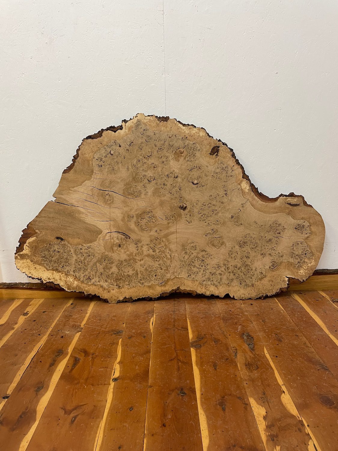 RIPPLE FIGURED BURR OAK Natural Waney Edge Slab Milled Finish Hardwood Board 1468A-3 Thickness 5cm Kiln Dried Seasoned Live Edge Coffee Tabletops Desks Wildwood Wallart - Image 18