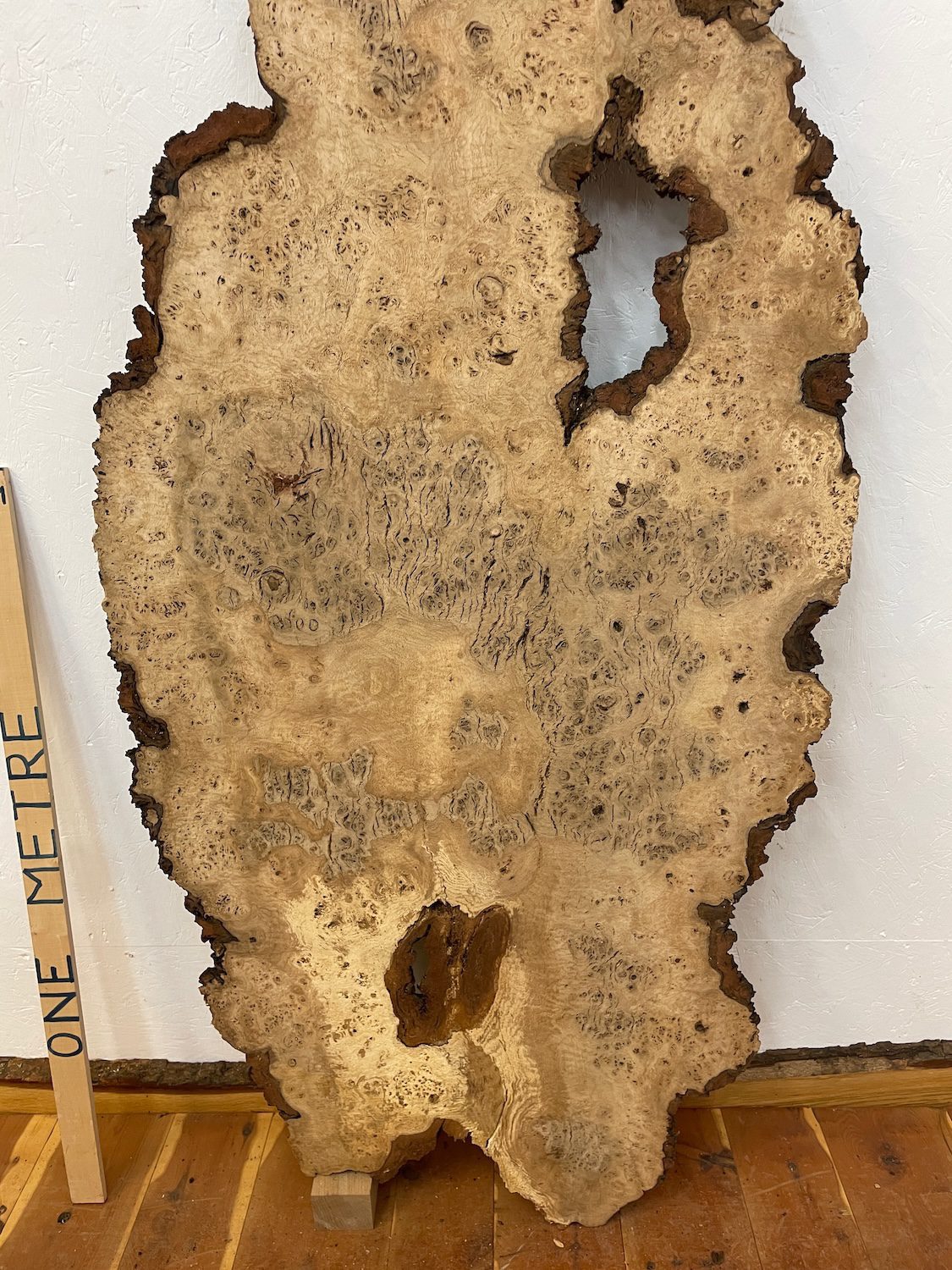 RIPPLE FIGURED BURR OAK Natural Waney Edge Slab Milled Finish Hardwood Board 1468A-16 Thickness 5cm Kiln Dried Seasoned Live Edge Coffee Tabletops Desks Wildwood Wallart Dining Tabletops - Image 5