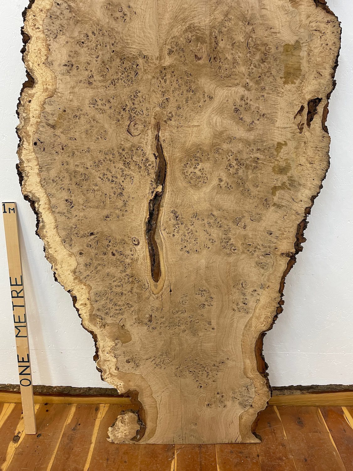RIPPLE FIGURED BURR OAK Natural Waney Edge Slab Milled Finish Hardwood Board 1468A-14 Thickness 5cm Kiln Dried Seasoned Live Edge Coffee Tabletops Desks Wildwood Wallart Dining Tabletops - Image 5