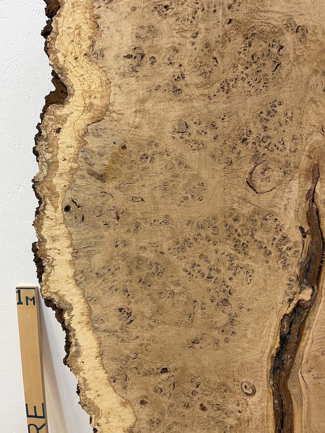 RIPPLE FIGURED BURR OAK Natural Waney Edge Slab Milled Finish Hardwood Board 1468A-14 Thickness 5cm Kiln Dried Seasoned Live Edge Coffee Tabletops Desks Wildwood Wallart Dining Tabletops - Image 6