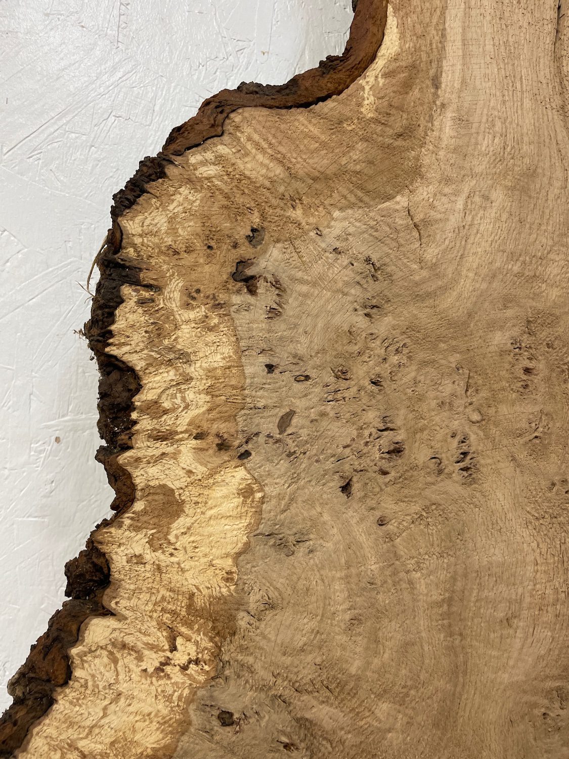 RIPPLE FIGURED BURR OAK Natural Waney Edge Slab Milled Finish Hardwood Board 1468A-14 Thickness 5cm Kiln Dried Seasoned Live Edge Coffee Tabletops Desks Wildwood Wallart Dining Tabletops - Image 10