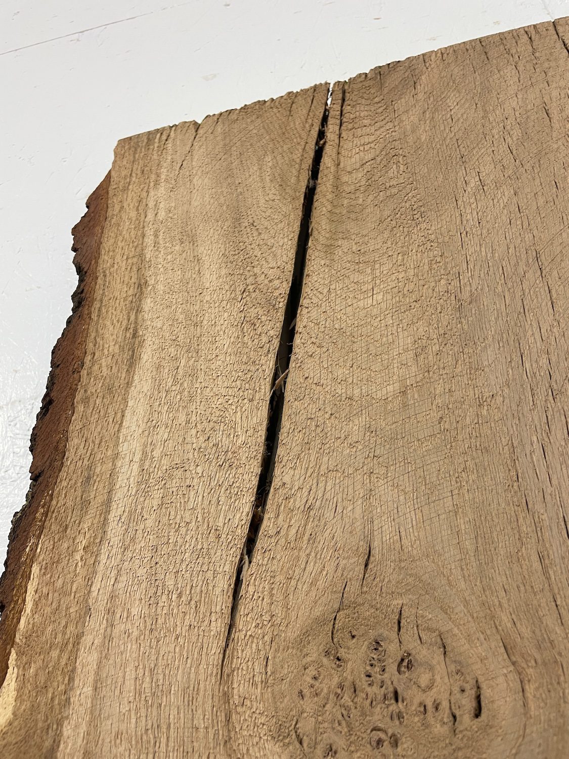 RIPPLE FIGURED BURR OAK Natural Waney Edge Slab Milled Finish Hardwood Board 1468A-14 Thickness 5cm Kiln Dried Seasoned Live Edge Coffee Tabletops Desks Wildwood Wallart Dining Tabletops - Image 11