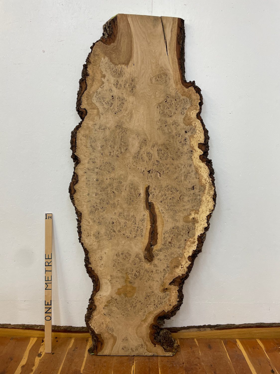 RIPPLE FIGURED BURR OAK Natural Waney Edge Slab Milled Finish Hardwood Board 1468A-14 Thickness 5cm Kiln Dried Seasoned Live Edge Coffee Tabletops Desks Wildwood Wallart Dining Tabletops - Image 17