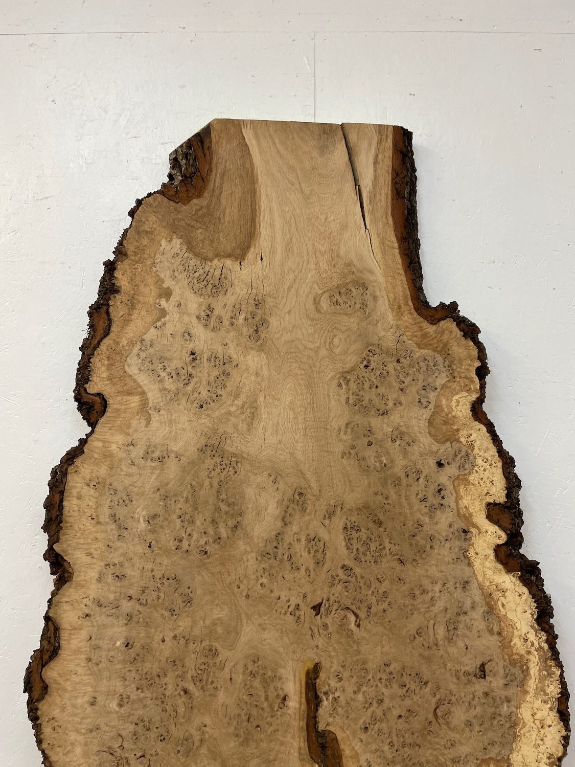RIPPLE FIGURED BURR OAK Natural Waney Edge Slab Milled Finish Hardwood Board 1468A-14 Thickness 5cm Kiln Dried Seasoned Live Edge Coffee Tabletops Desks Wildwood Wallart Dining Tabletops - Image 18