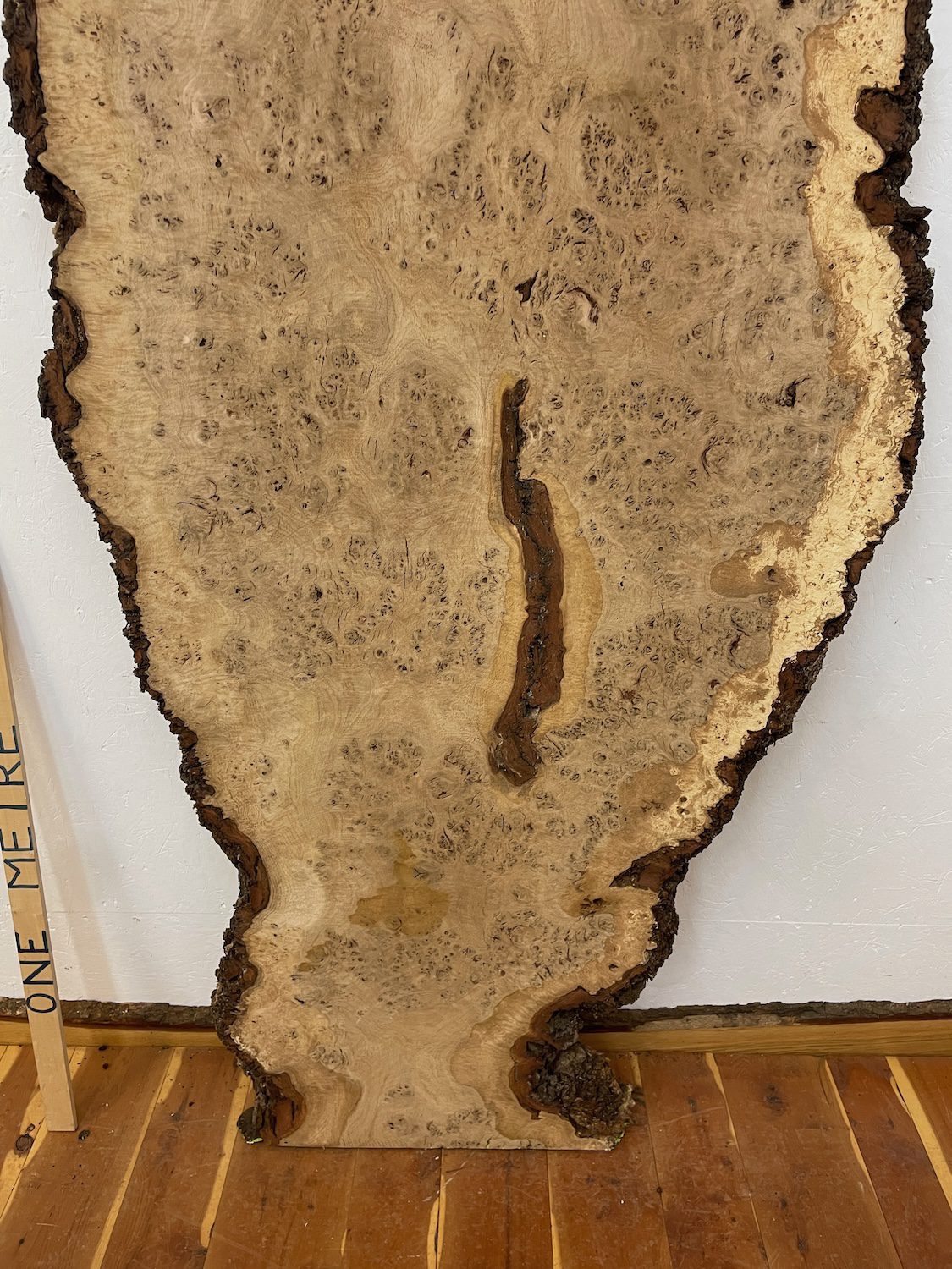 RIPPLE FIGURED BURR OAK Natural Waney Edge Slab Milled Finish Hardwood Board 1468A-14 Thickness 5cm Kiln Dried Seasoned Live Edge Coffee Tabletops Desks Wildwood Wallart Dining Tabletops - Image 19