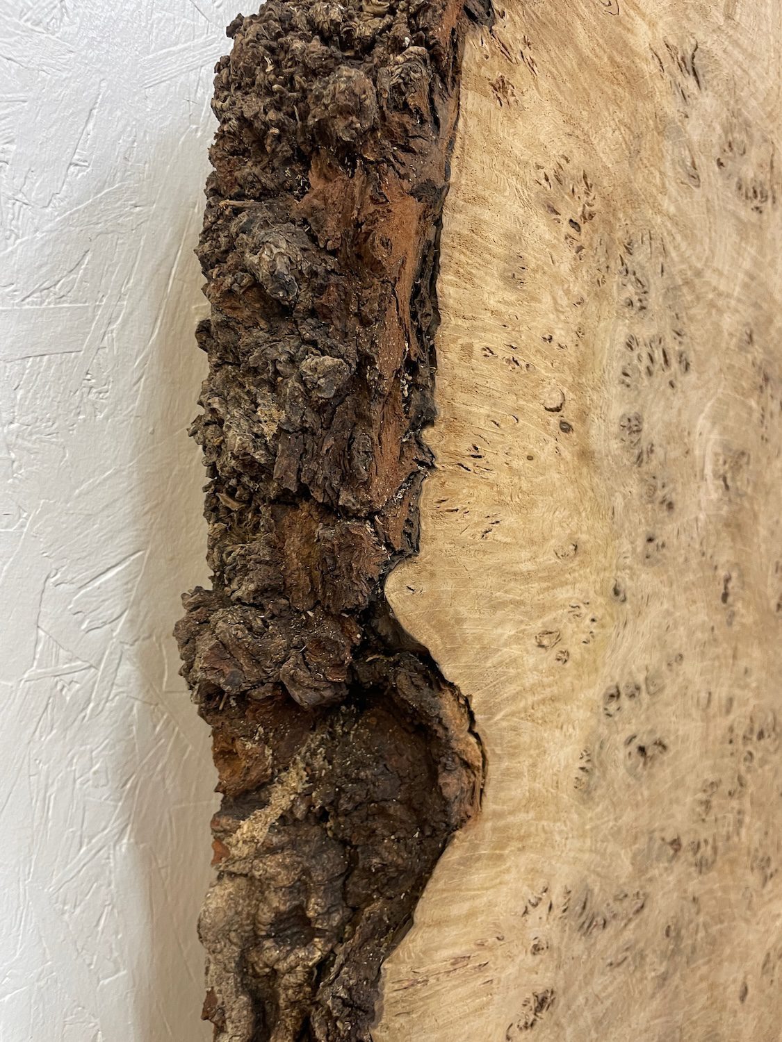 RIPPLE FIGURED BURR OAK Natural Waney Edge Slab Milled Finish Hardwood Board 1468A-14 Thickness 5cm Kiln Dried Seasoned Live Edge Coffee Tabletops Desks Wildwood Wallart Dining Tabletops - Image 24