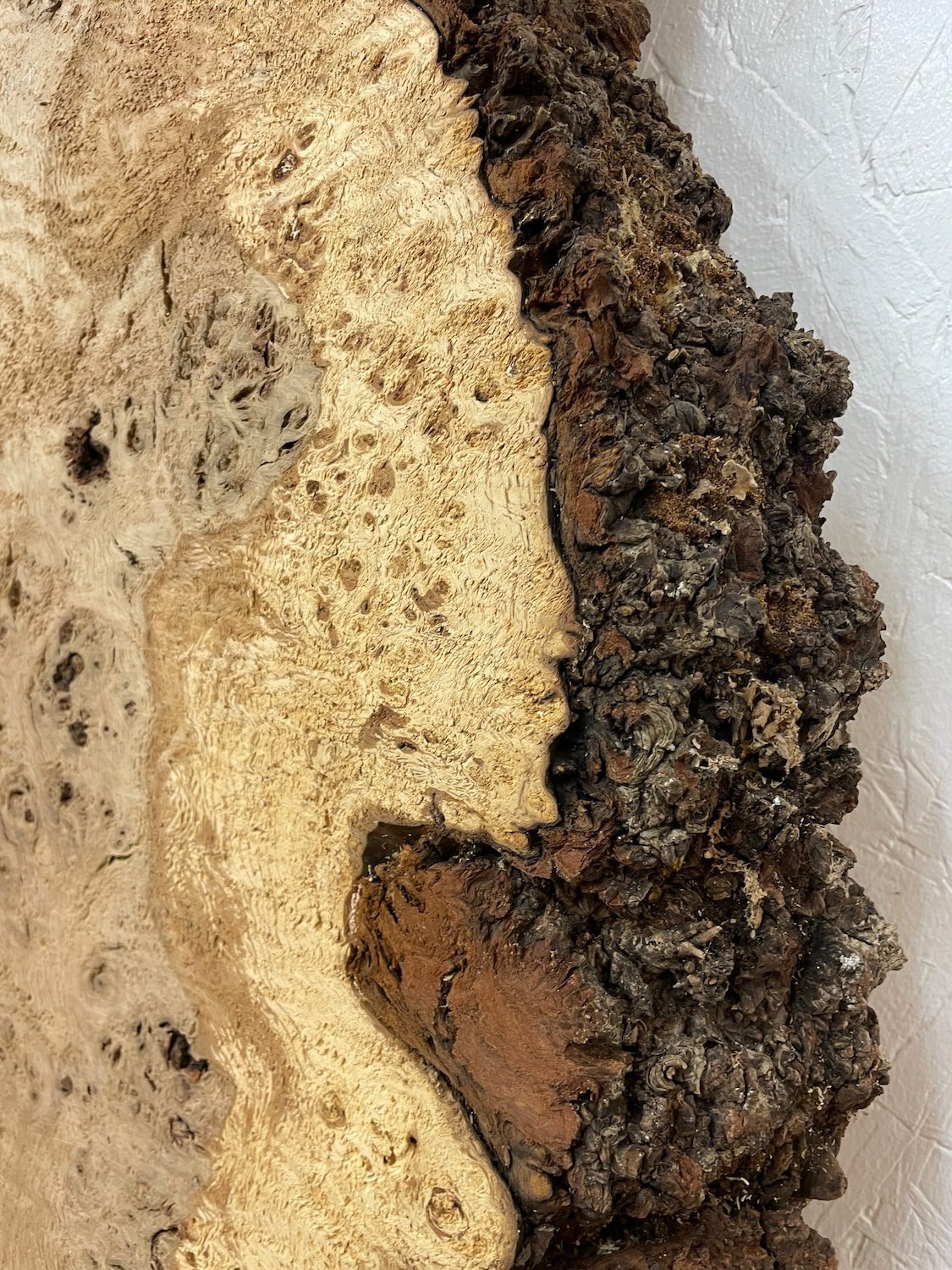 RIPPLE FIGURED BURR OAK Natural Waney Edge Slab Milled Finish Hardwood Board 1468A-14 Thickness 5cm Kiln Dried Seasoned Live Edge Coffee Tabletops Desks Wildwood Wallart Dining Tabletops - Image 25