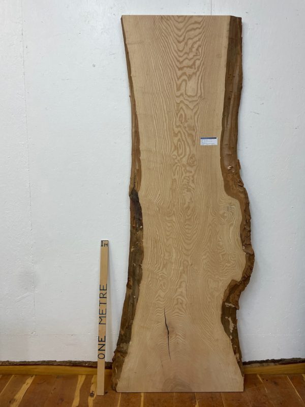 ASH Natural Waney Edge Slab Milled Finish Hardwood Board 1654A-12 Thickness 6cm Kiln Dried Seasoned Live Edge Desks Wildwood
