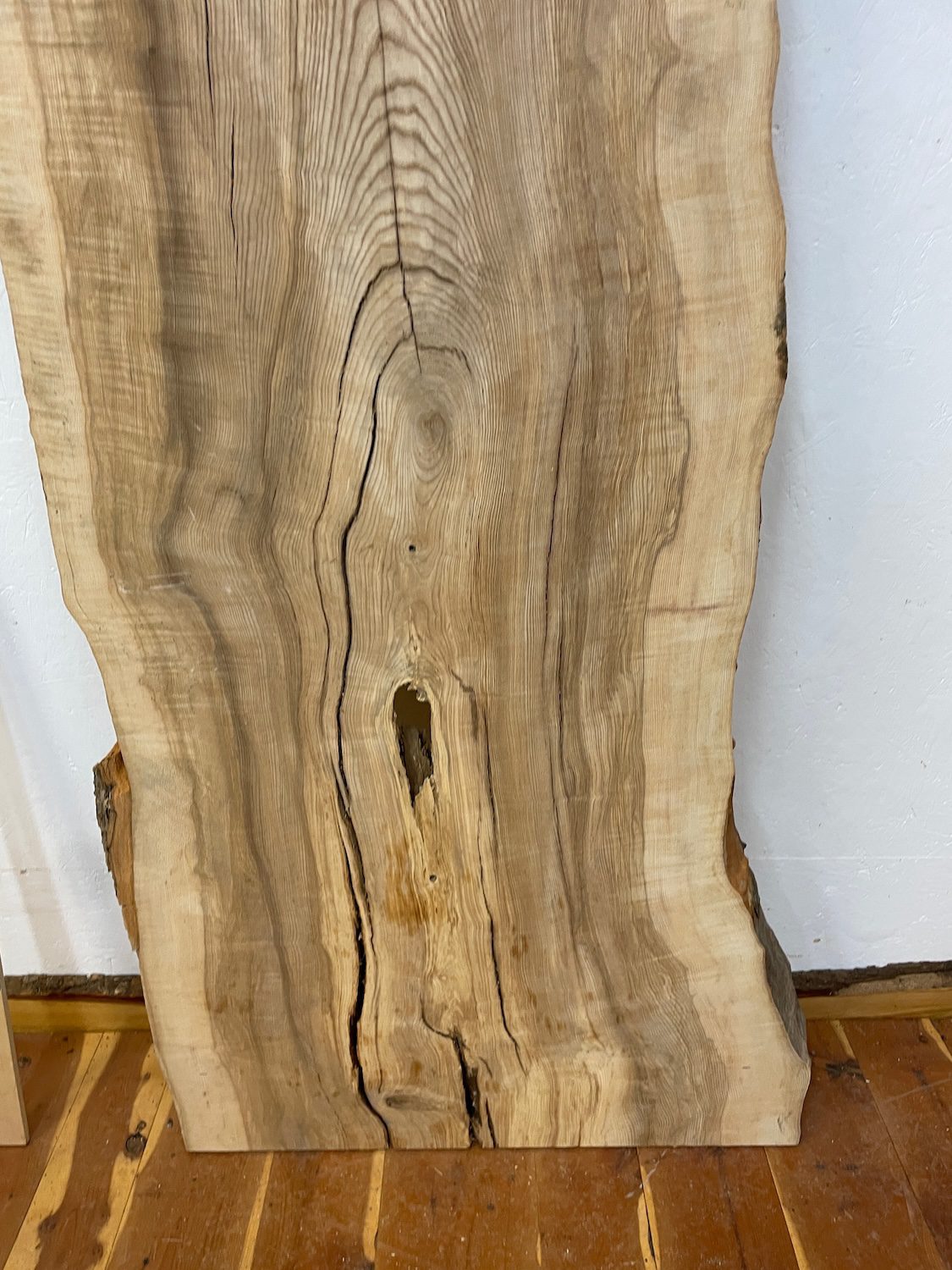 RIPPLE FIGURED OLIVE ASH Natural Waney Edge Slab Milled Finish Hardwood Board 1647B-7 Thickness 6cm Kiln Dried Seasoned Live Edge Desks Wildwood Dining Tabletops Coffee Tabletops Wallart - Image 6