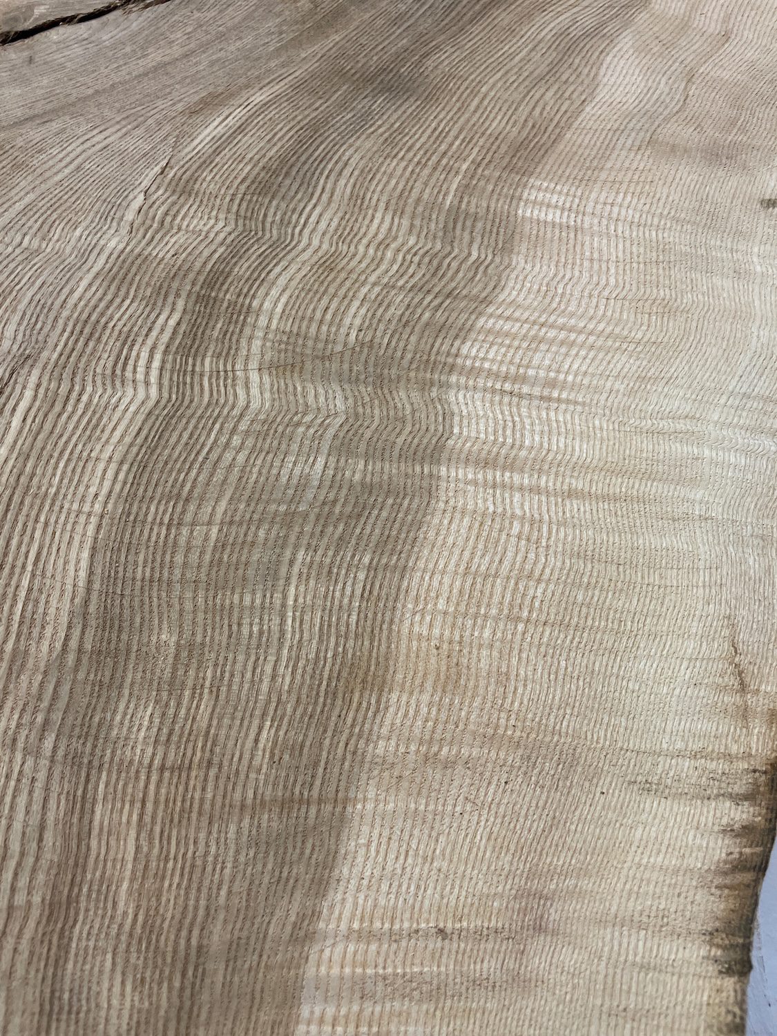 RIPPLE FIGURED OLIVE ASH Natural Waney Edge Slab Milled Finish Hardwood Board 1647B-7 Thickness 6cm Kiln Dried Seasoned Live Edge Desks Wildwood Dining Tabletops Coffee Tabletops Wallart - Image 12