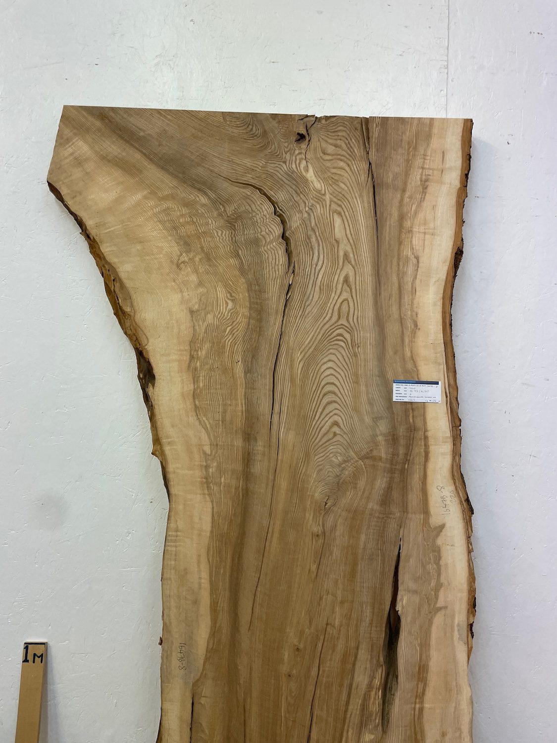 RIPPLE FIGURED OLIVE ASH Natural Waney Edge Slab Milled Finish Hardwood Board 1647B-8 Thickness 6cm Kiln Dried Seasoned Live Edge Desks Wildwood Dining Tabletops Coffee Tabletops - Image 4