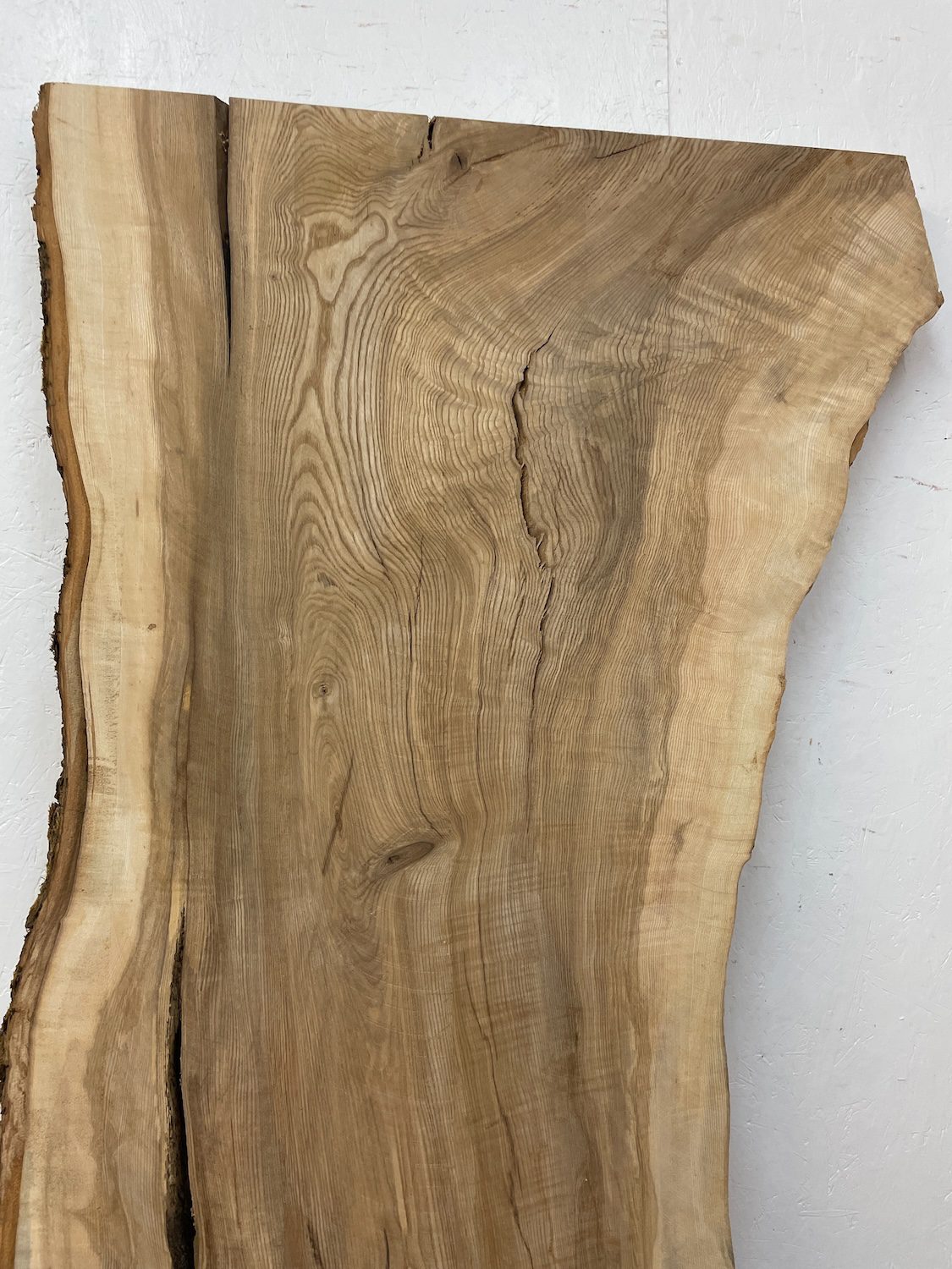 RIPPLE FIGURED OLIVE ASH Natural Waney Edge Slab Milled Finish Hardwood Board 1647B-8 Thickness 6cm Kiln Dried Seasoned Live Edge Desks Wildwood Dining Tabletops Coffee Tabletops - Image 19