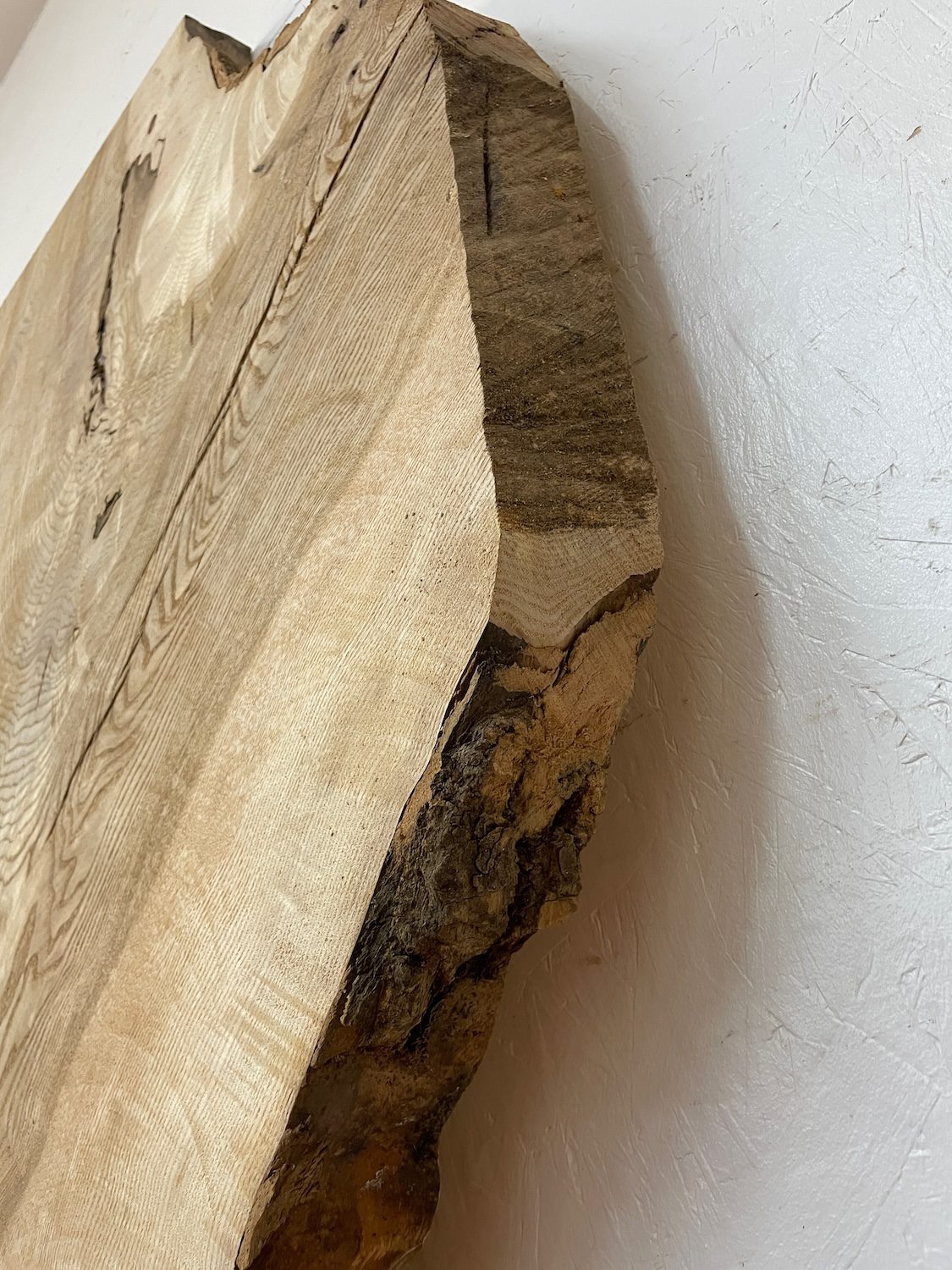 RIPPLE FIGURED OLIVE ASH Natural Waney Edge Slab Milled Finish Hardwood Board 1647A-11 Thickness 6cm Kiln Dried Seasoned Live Edge Desks Wildwood Dining Tabletops - Image 18