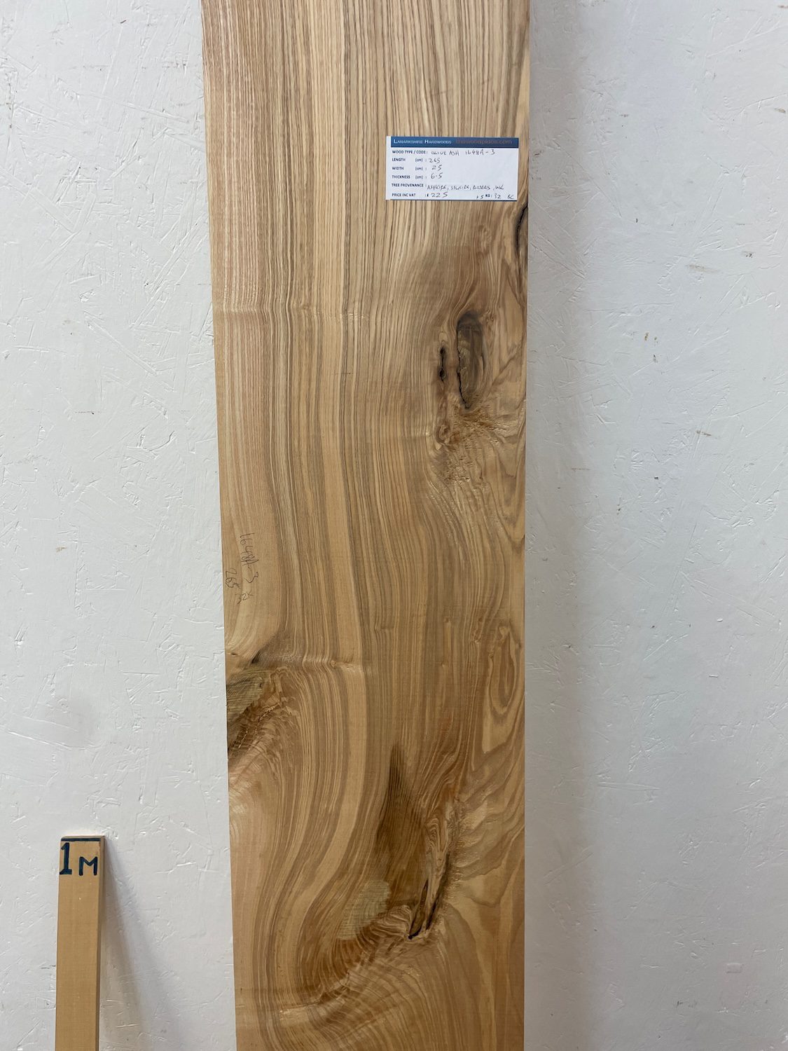 OLIVE ASH PAR Planed All Round Square Edge Planed Finish Hardwood Board 1648A-3 Thickness 6.5cm Kiln Dried Seasoned Mantel Shelf Beam Furniture Making - Image 5