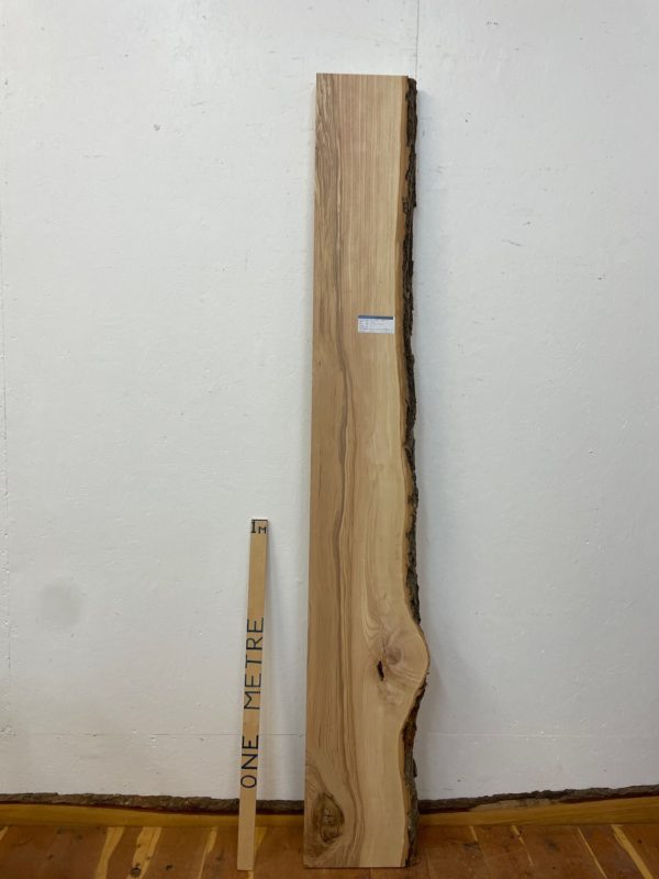 OLIVE ASH Single Waney Edge Slab Planed Finish Hardwood Board 1648A-19 Thickness 6.5cm Kiln Dried Seasoned Live Edge Wildwood Shelves Mantels