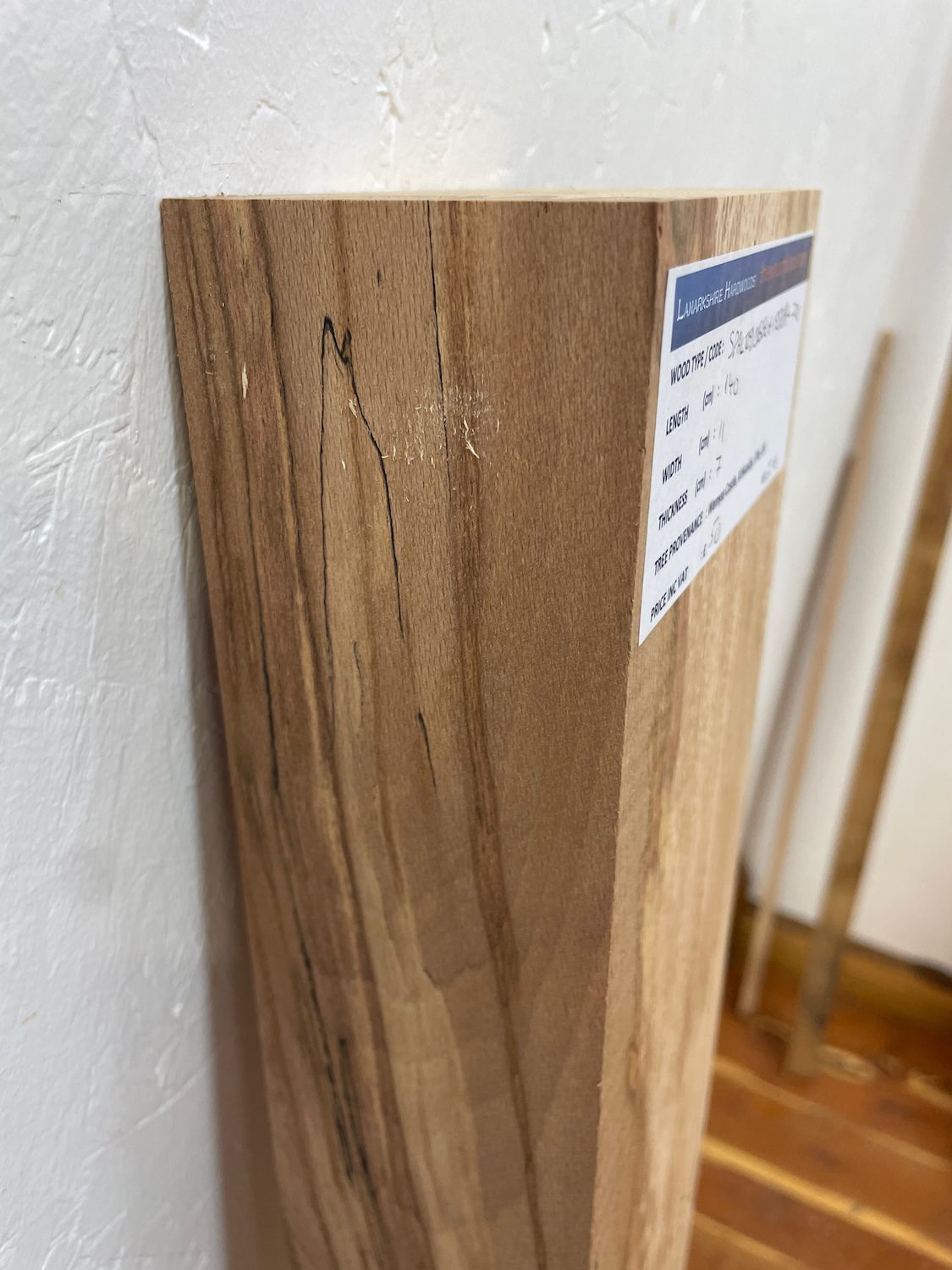 SPALTED BEECH PAR Planed All Round Square Edge Planed Finish Hardwood Board 1558A-7R Thickness 7cm Kiln Dried Desktop Seasoned Mantel Shelf Beam Furniture Making Offcut - Image 8