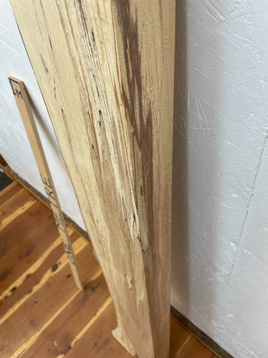 SPALTED BEECH Single Waney Edge Slab Planed Finish Hardwood Board 1558A-8 Thickness 6cm Kiln Dried Seasoned Live Edge Wildwood Shelves Fire Surrounds Mantels - Image 9