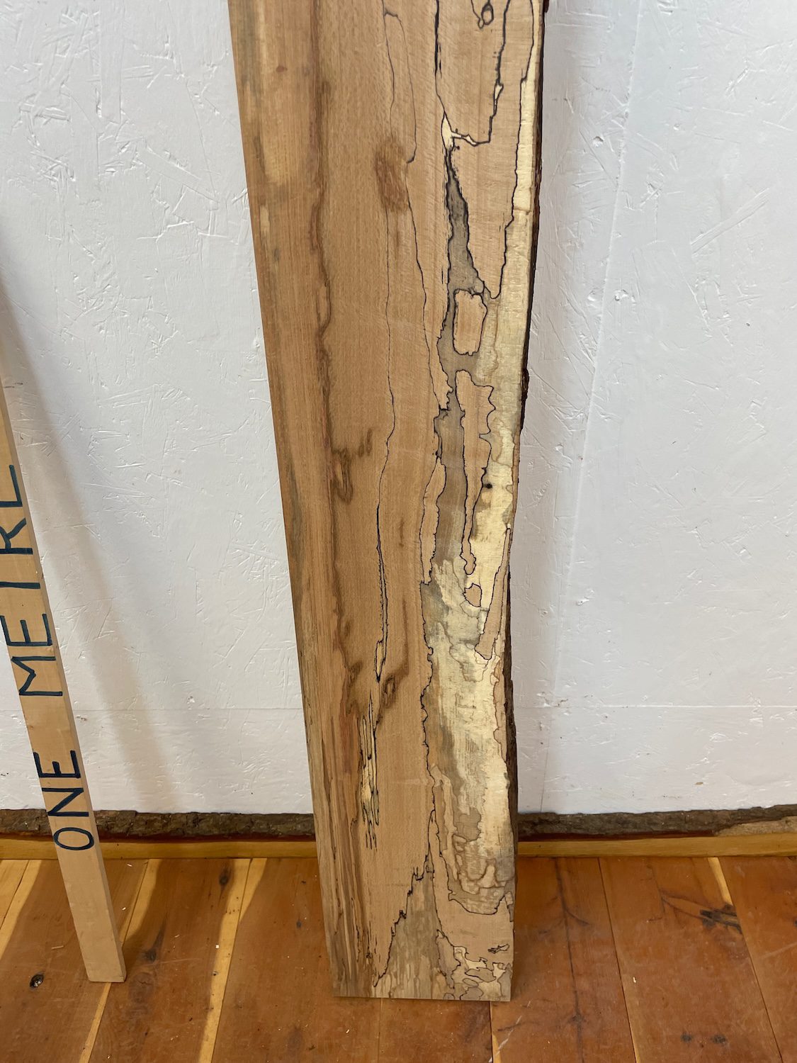SPALTED BEECH Single Waney Edge Slab Planed Finish Hardwood Board 1558A-19 Thickness 7cm Kiln Dried Seasoned Live Edge Wildwood Shelves Fire Surrounds Mantels - Image 5