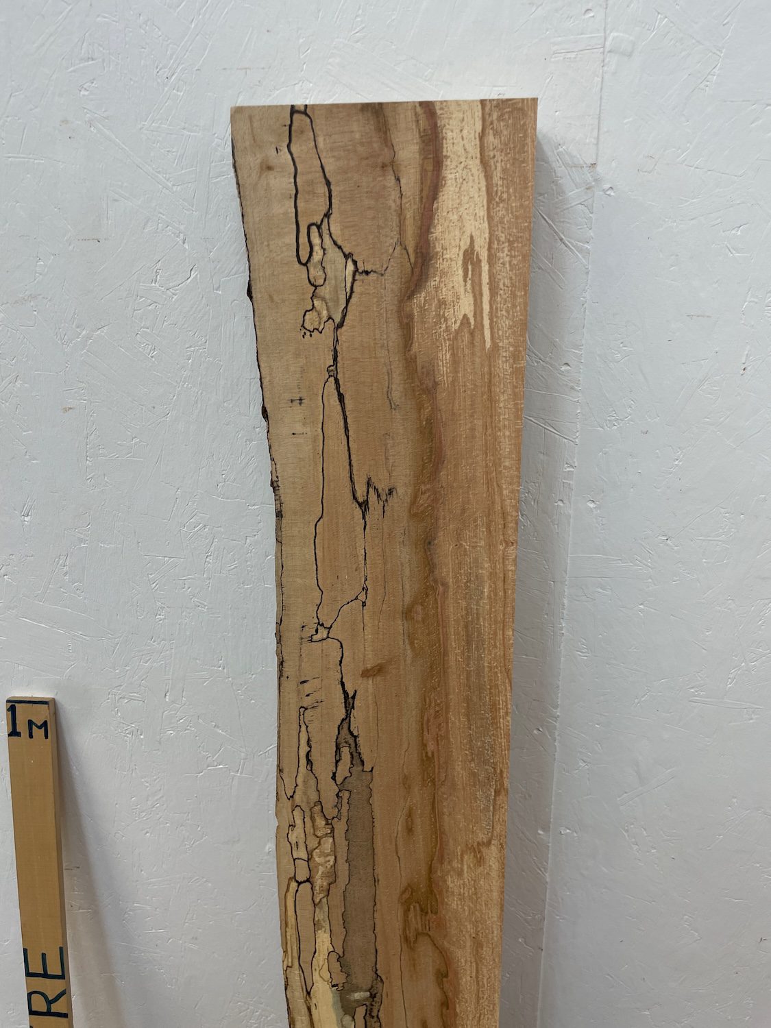 SPALTED BEECH Single Waney Edge Slab Planed Finish Hardwood Board 1558A-19 Thickness 7cm Kiln Dried Seasoned Live Edge Wildwood Shelves Fire Surrounds Mantels - Image 11