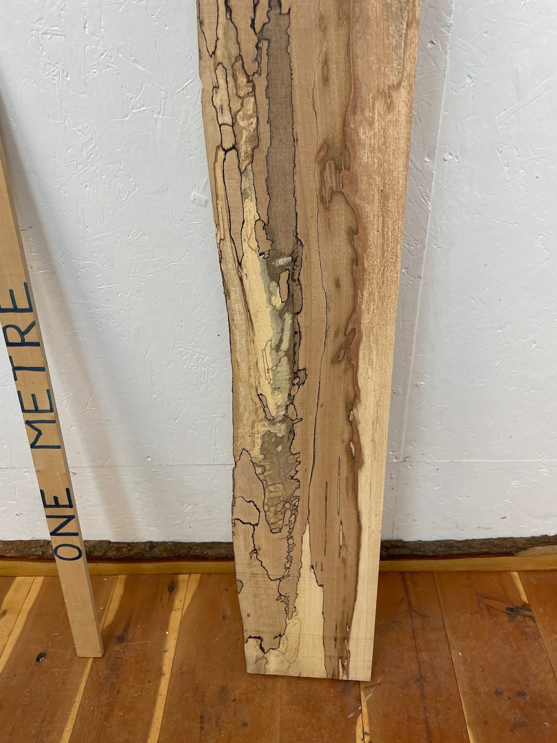 SPALTED BEECH Single Waney Edge Slab Planed Finish Hardwood Board 1558A-19 Thickness 7cm Kiln Dried Seasoned Live Edge Wildwood Shelves Fire Surrounds Mantels - Image 12