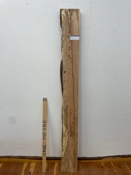 SPALTED BEECH Single Waney Edge Slab Planed Finish Hardwood Board 1558A-20 Thickness 7cm Kiln Dried Seasoned Live Edge Wildwood Shelves Fire Surrounds Mantels