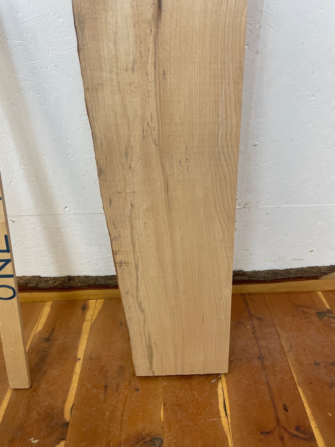 SPALTED BEECH Single Waney Edge Slab Planed Finish Hardwood Board 1224A-14R Thickness 9.3cm Kiln Dried Seasoned Live Edge Wildwood Shelves Mantels - Image 5