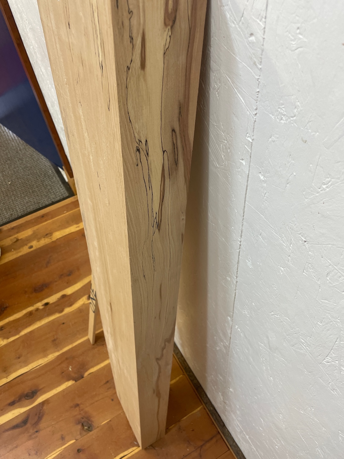 SPALTED BEECH Single Waney Edge Slab Planed Finish Hardwood Board 1224A-14R Thickness 9.3cm Kiln Dried Seasoned Live Edge Wildwood Shelves Mantels - Image 8