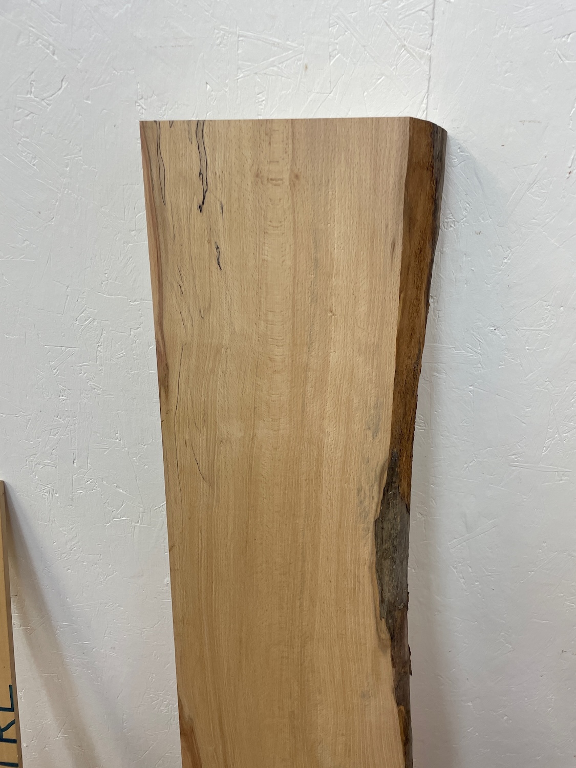 SPALTED BEECH Single Waney Edge Slab Planed Finish Hardwood Board 1224A-14R Thickness 9.3cm Kiln Dried Seasoned Live Edge Wildwood Shelves Mantels - Image 11