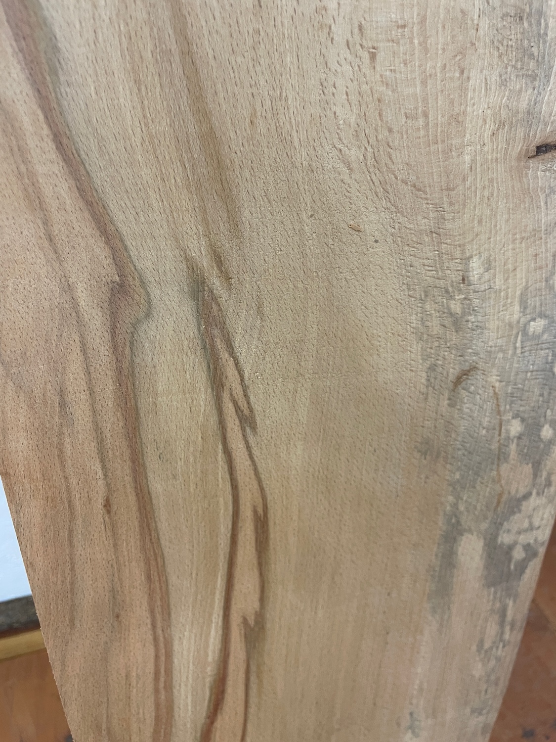 SPALTED BEECH Single Waney Edge Slab Planed Finish Hardwood Board 1224A-14R Thickness 9.3cm Kiln Dried Seasoned Live Edge Wildwood Shelves Mantels - Image 13