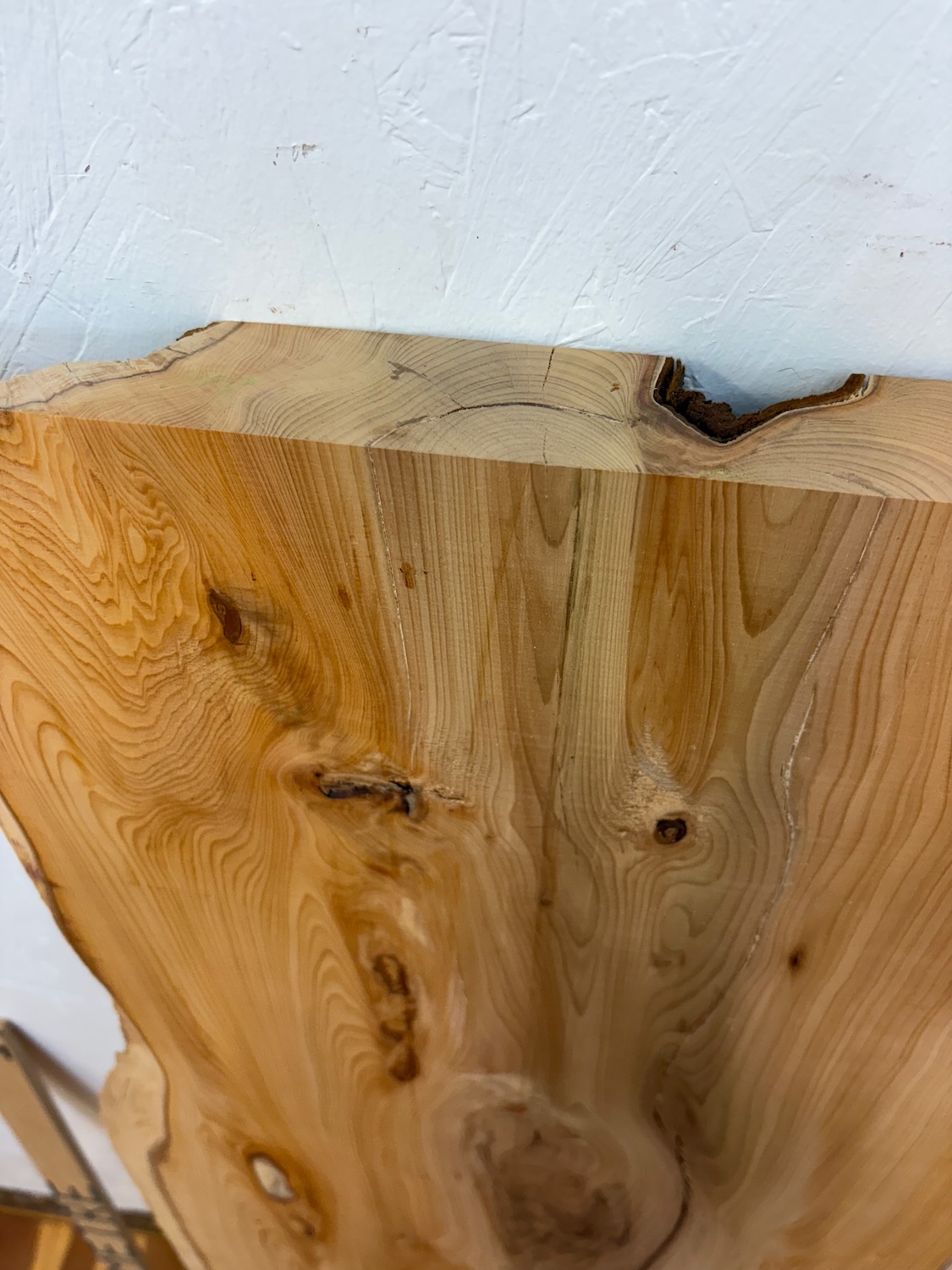 YEW Natural Waney Edge Slab Planed Finish Hardwood Board 1587-2A Thickness 5cm Kiln Dried Seasoned Live Edge Furniture making CoffeeTableTops Decorative Wildwood Board - Image 16