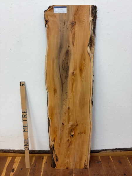 YEW Natural Waney Edge Slab Planed Finish Hardwood Board 1587-3 Thickness 5cm Kiln Dried Seasoned Live Edge Furniture making CoffeeTableTops Decorative Wildwood Board