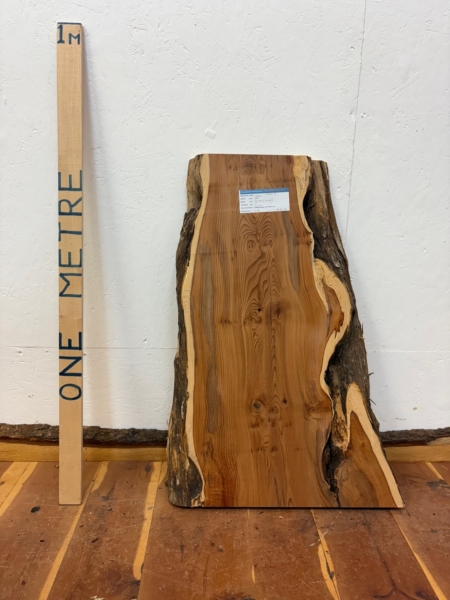 YEW Natural Waney Edge Slab Planed Finish Hardwood Board 1597-3 Thickness 5cm Kiln Dried Seasoned Live Edge Offcut