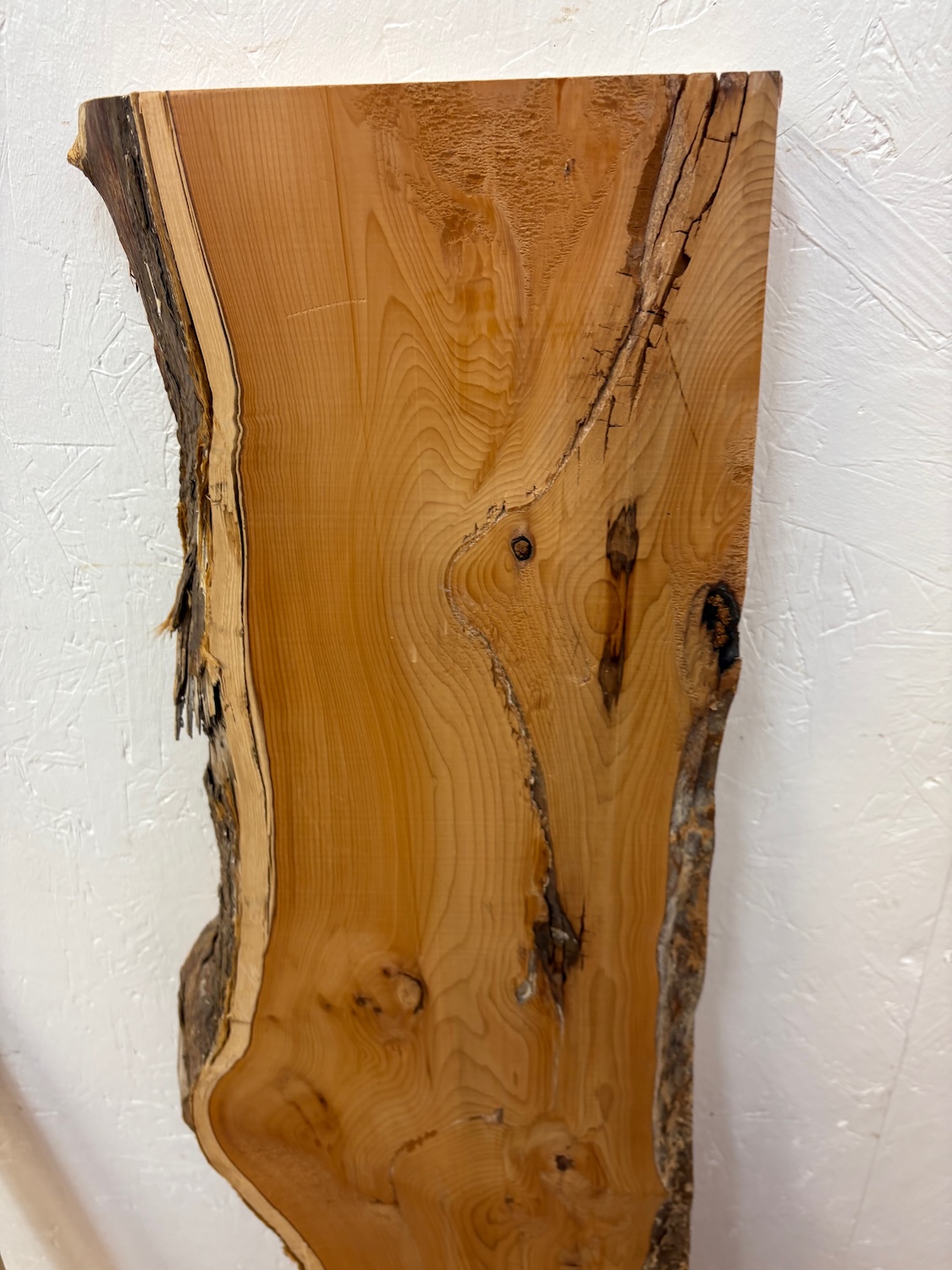 YEW Single Waney Edge Slab Planed Finish Hardwood Board 1592-3-1 Thickness 5cm Kiln Dried Seasoned Live Edge Shelves Mantels Wildwood - Image 11